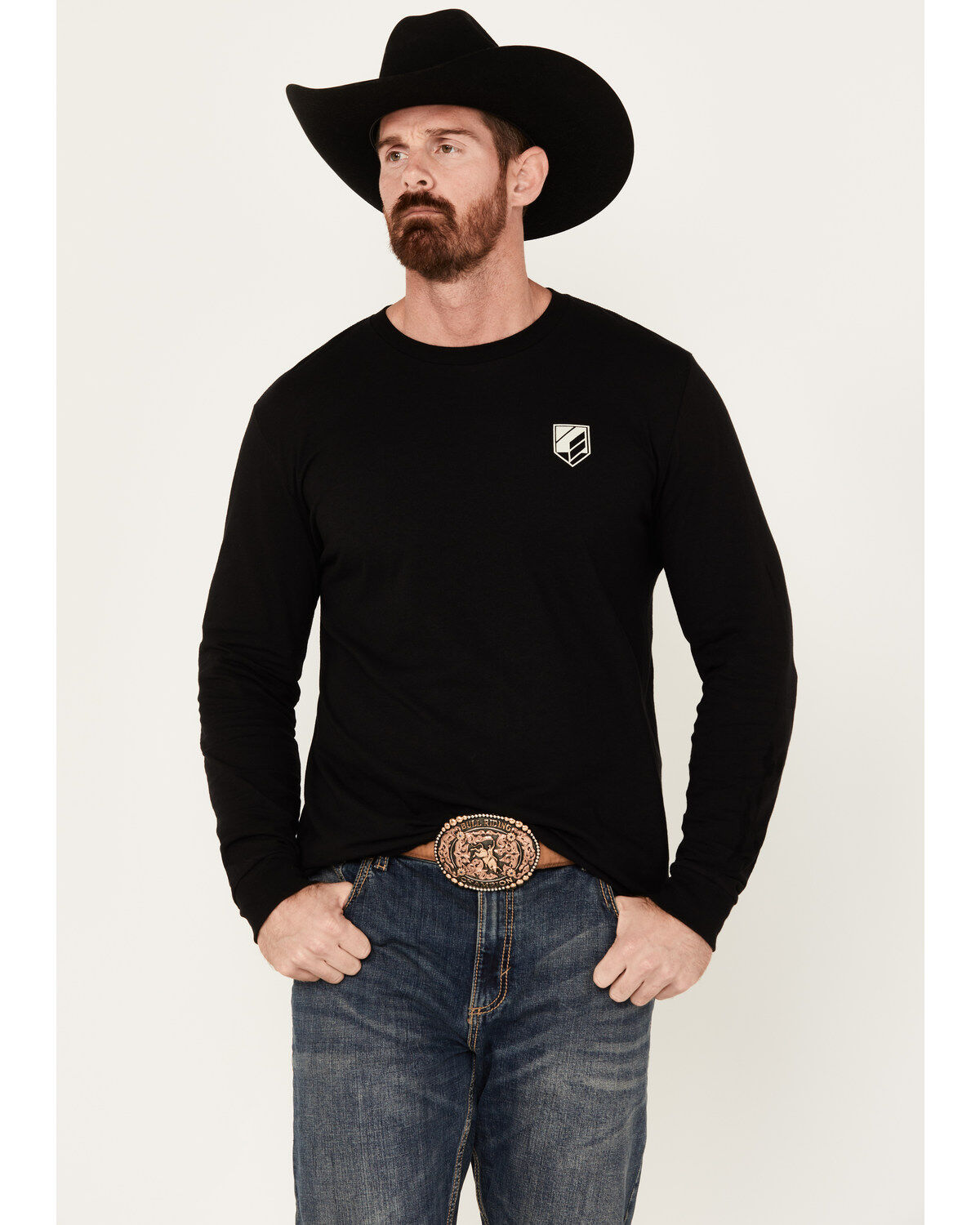 RANK 45® Men's Bedford American Flag Long Sleeve Graphic T-Shirt