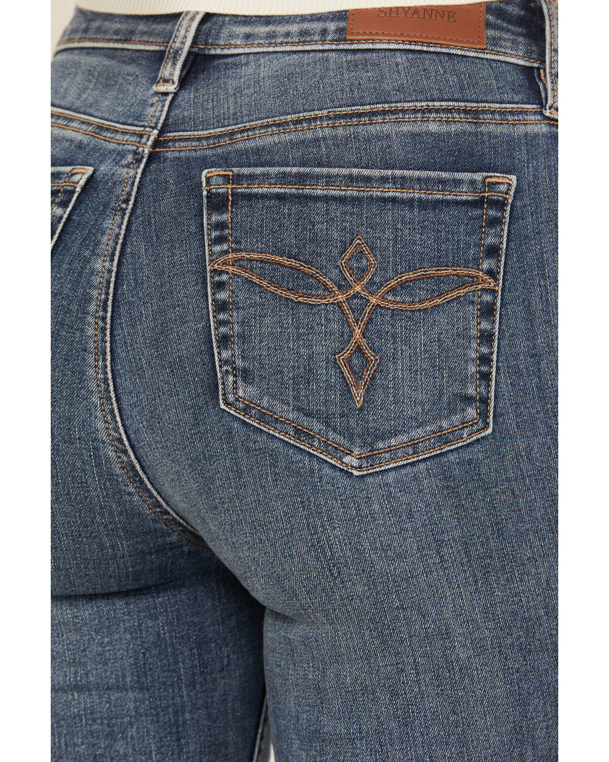 Shyanne Women's Celeste Medium Wash High Rise Bootcut Stretch Denim Jeans