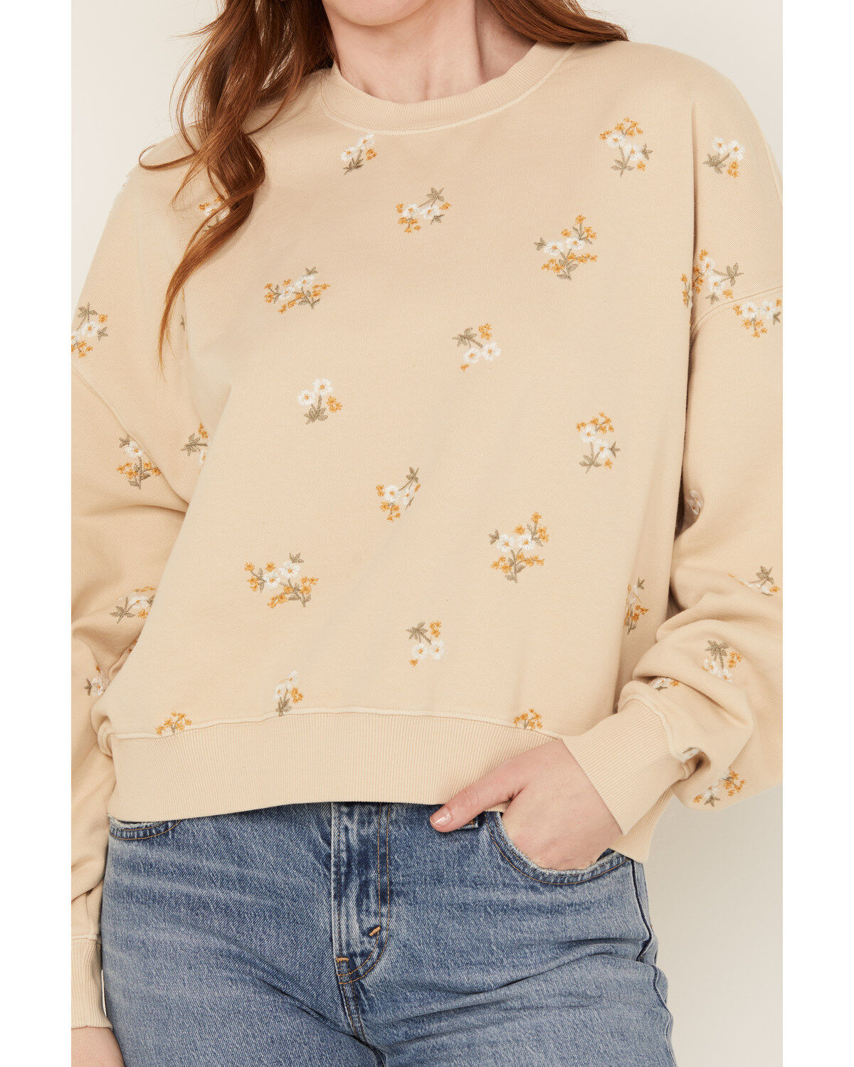 Driftwood Women's Ditsy Flower Embroidered Sweatshirt