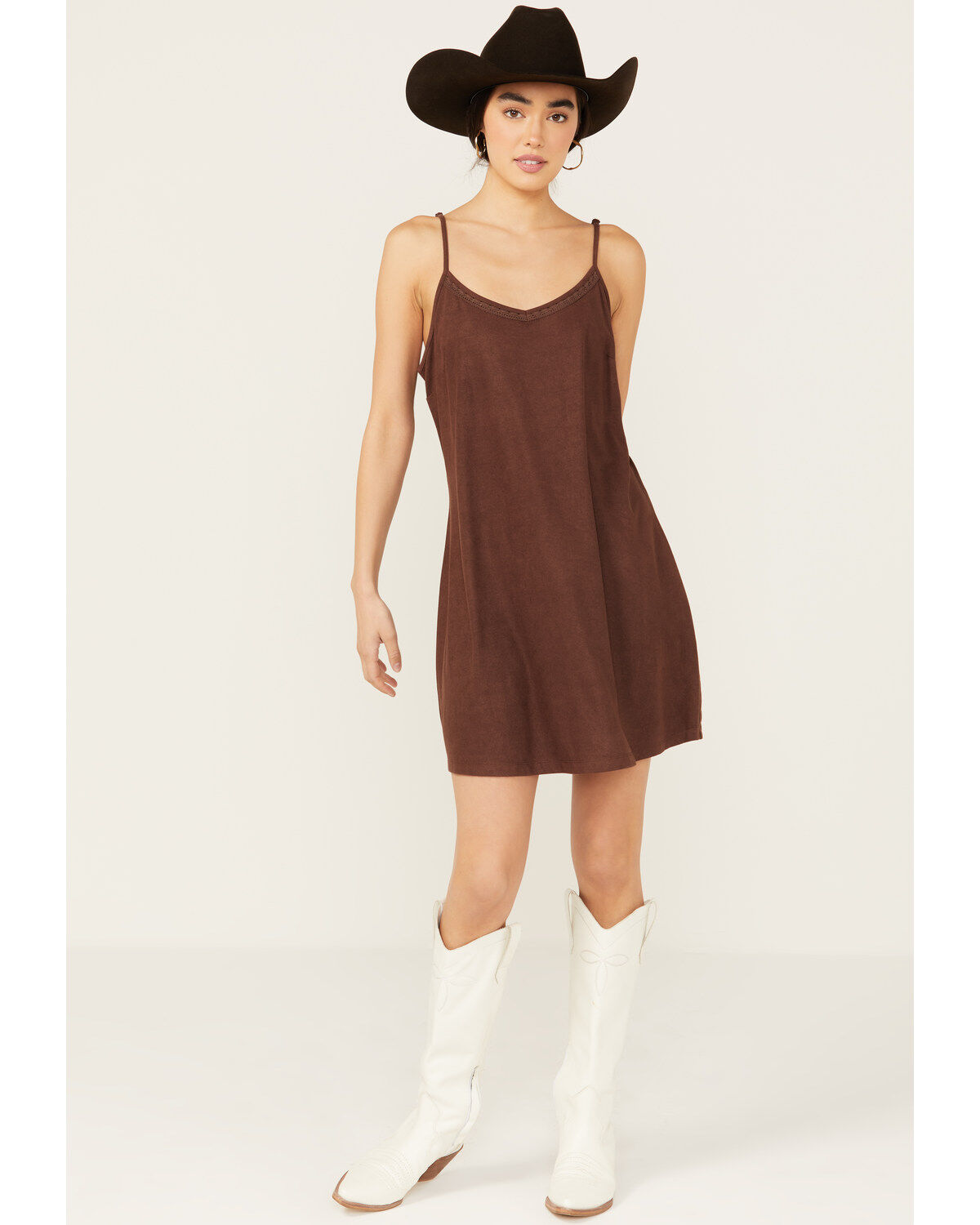 Shyanne Women's Faux Suede Sleeveless Mini Dress