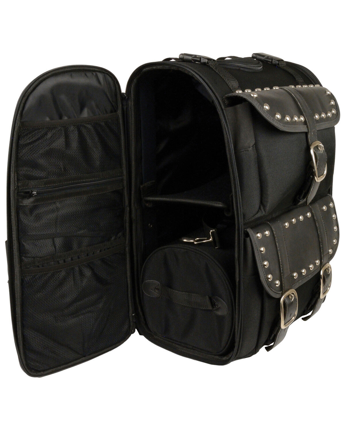 Milwaukee Leather Extra Large Two Piece Studded Nylon Touring Pack