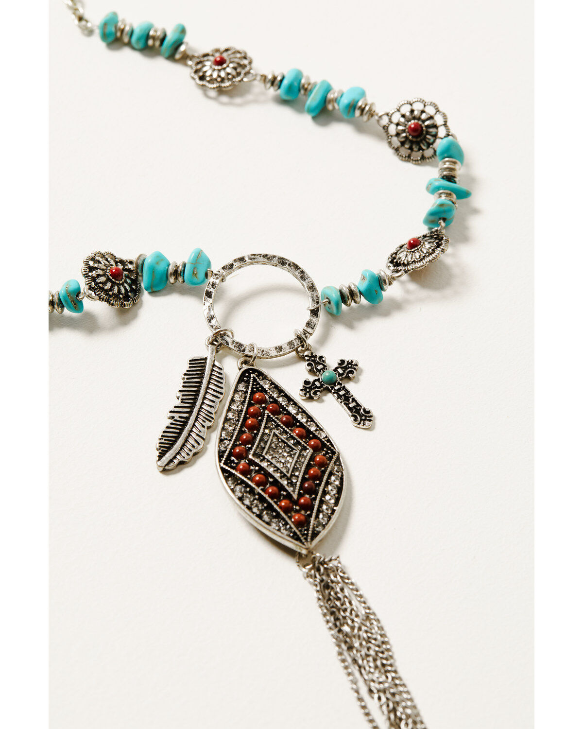 Shyanne Women's Canyon Sunset Feather Charm Necklace