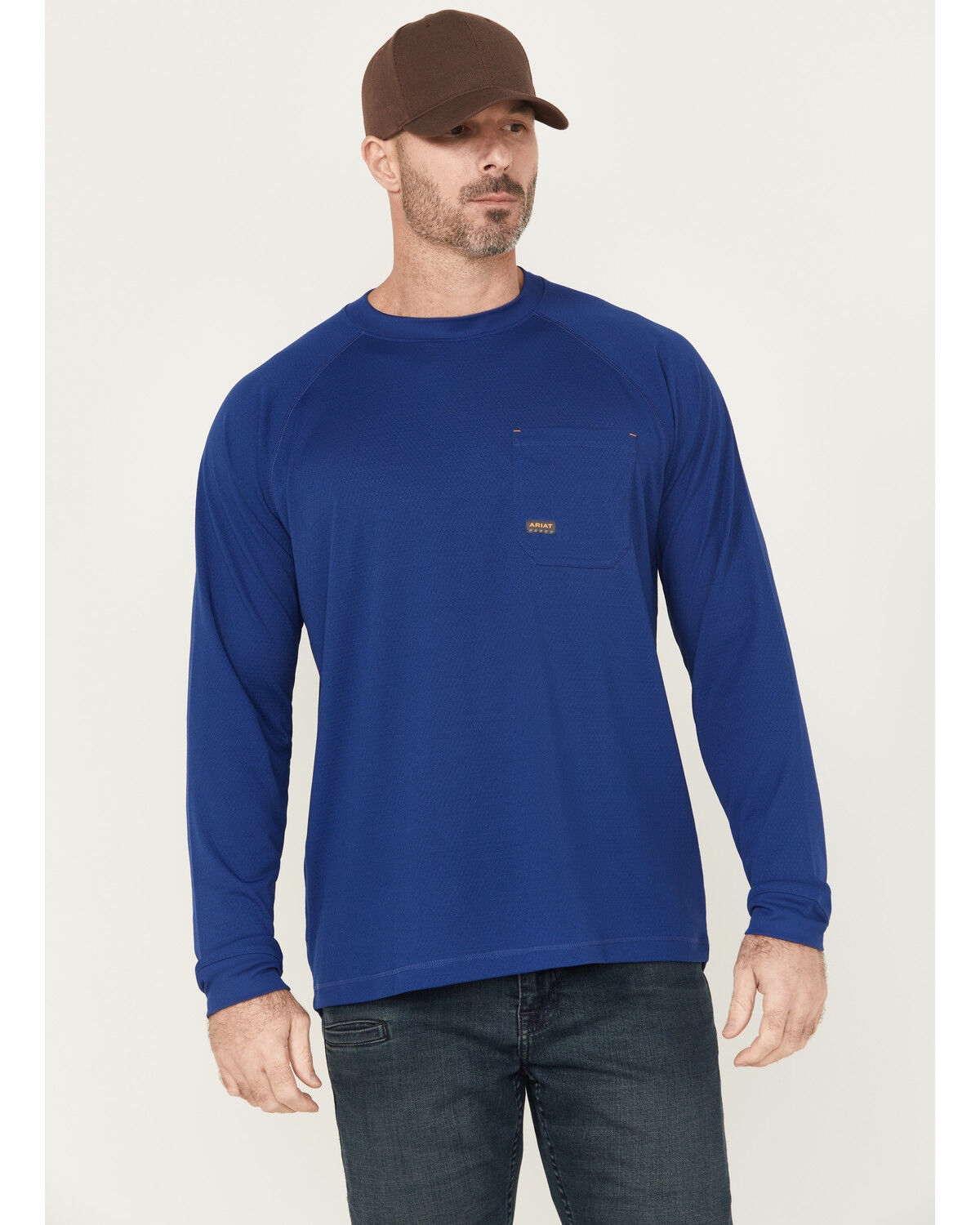 Ariat Men's Rebar Heat Fighter Work Hard Long Sleeve Pocket Work Shirt