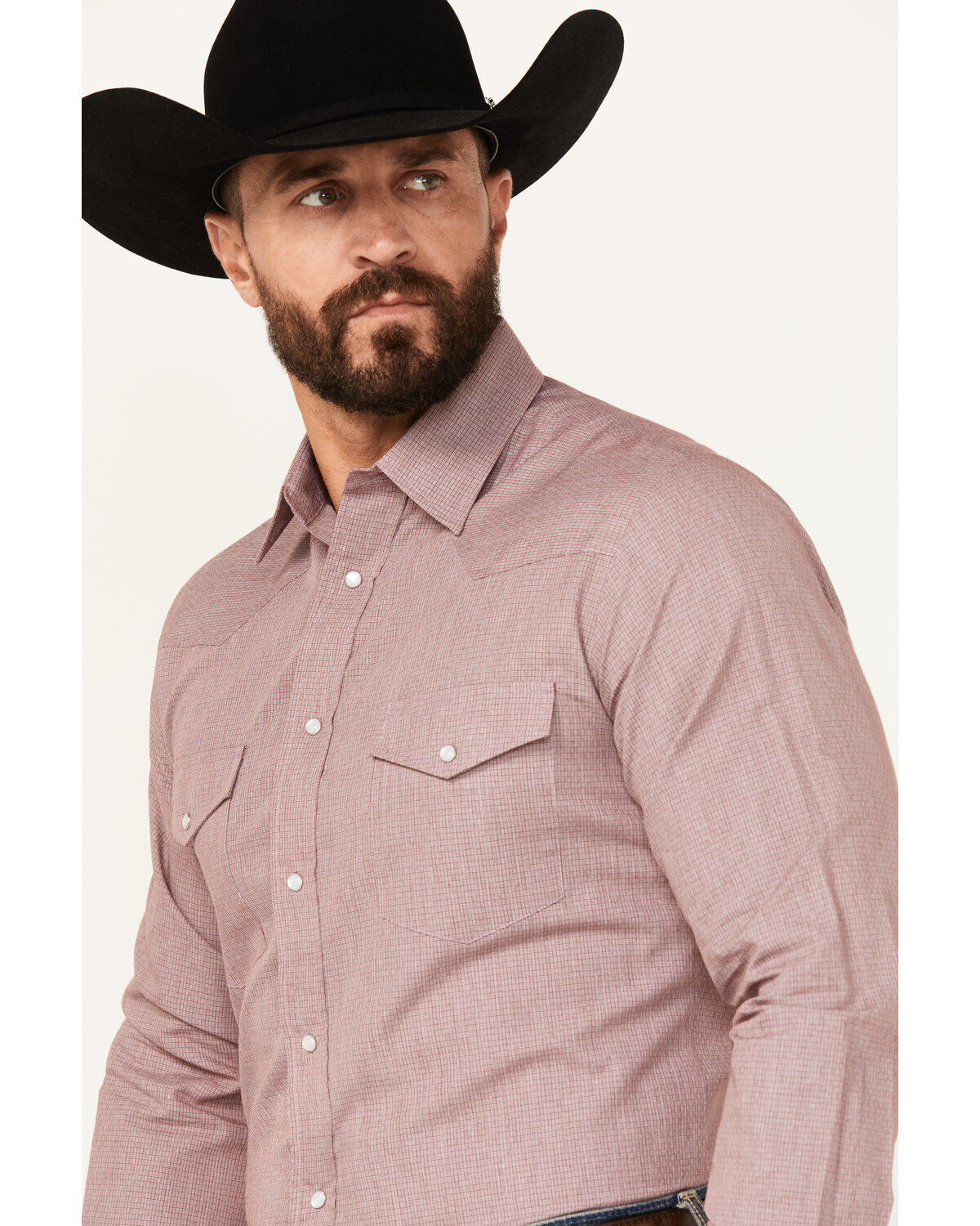 Roper Men's Printed Long Sleeve Pearl Snap Western Shirt