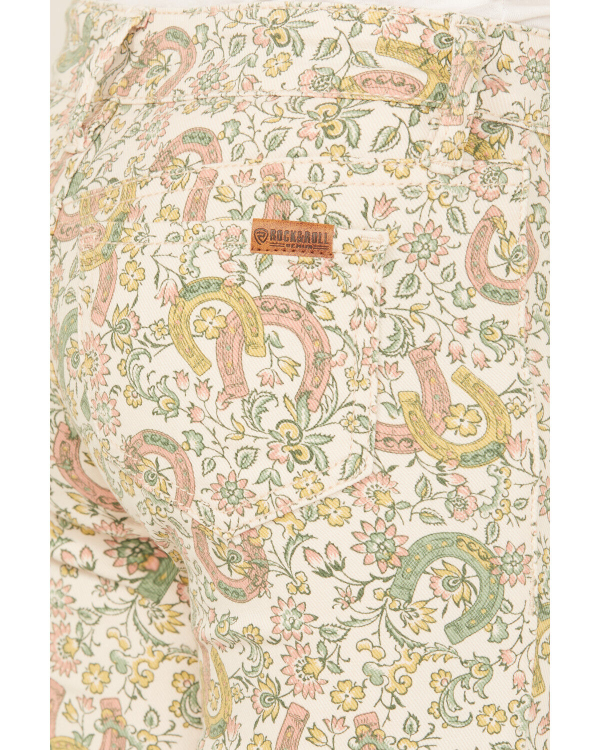 Rock & Roll Denim Girls' Floral Print Flare Stretch Denim Jeans