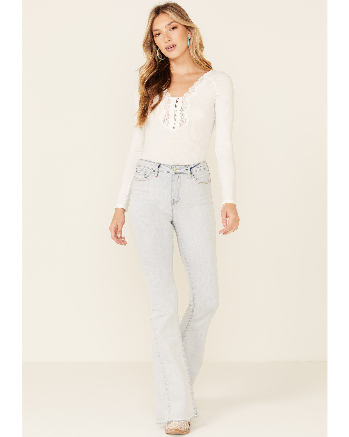 Idyllwind Women's Light Wash Friendship High Rise Flare Jeans