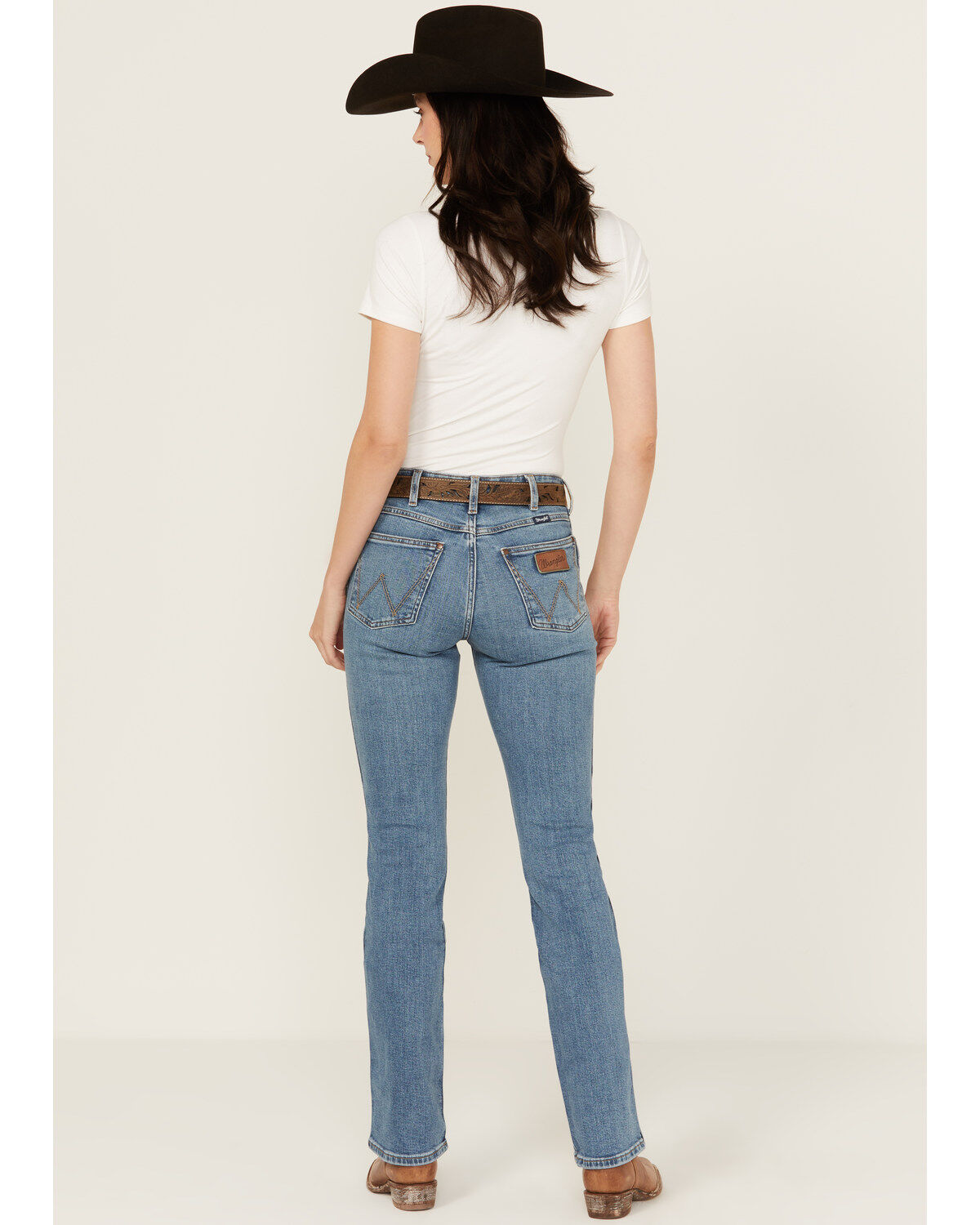 Wrangler Retro Women's Ember Medium Wash High Rise Bailey Bootcut Stretch Denim Jeans