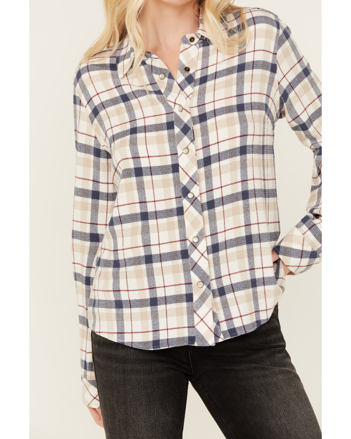 Idyllwind Women's Binkley Plaid Print Long Sleeve Pearl Snap Western Shirt