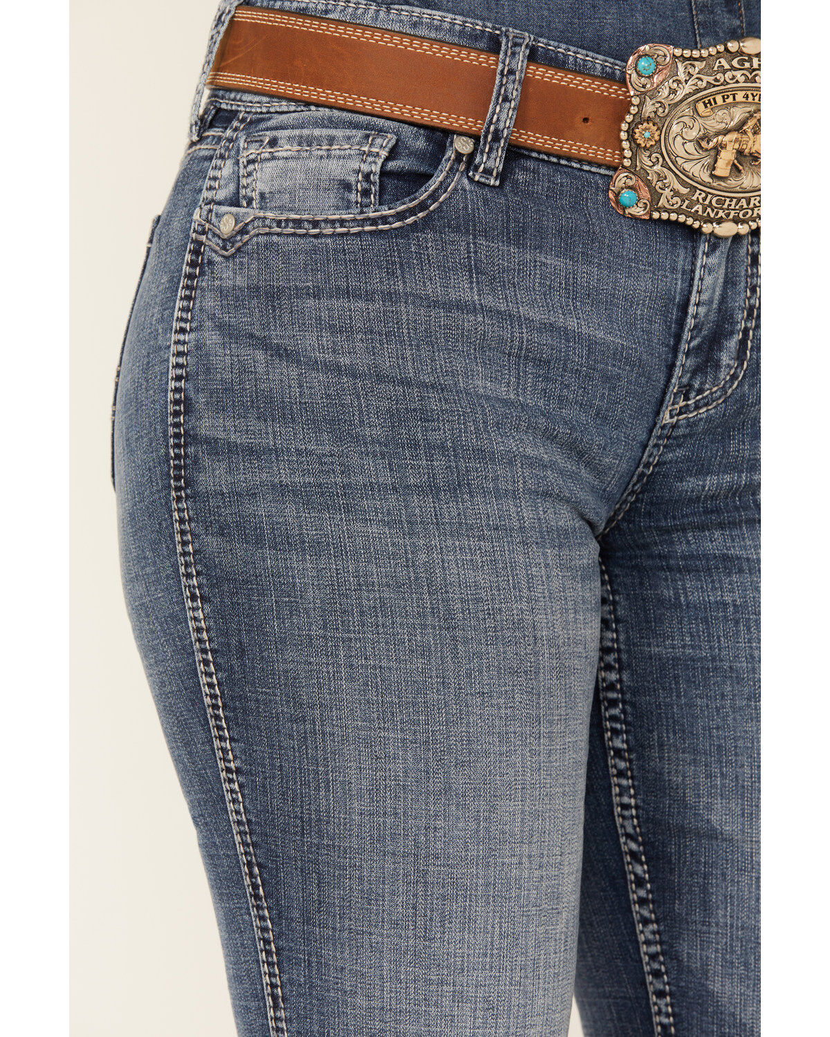 Shyanne Women's Silverton Shay Medium Wash Mid Rise Bootcut Stretch Riding Jeans