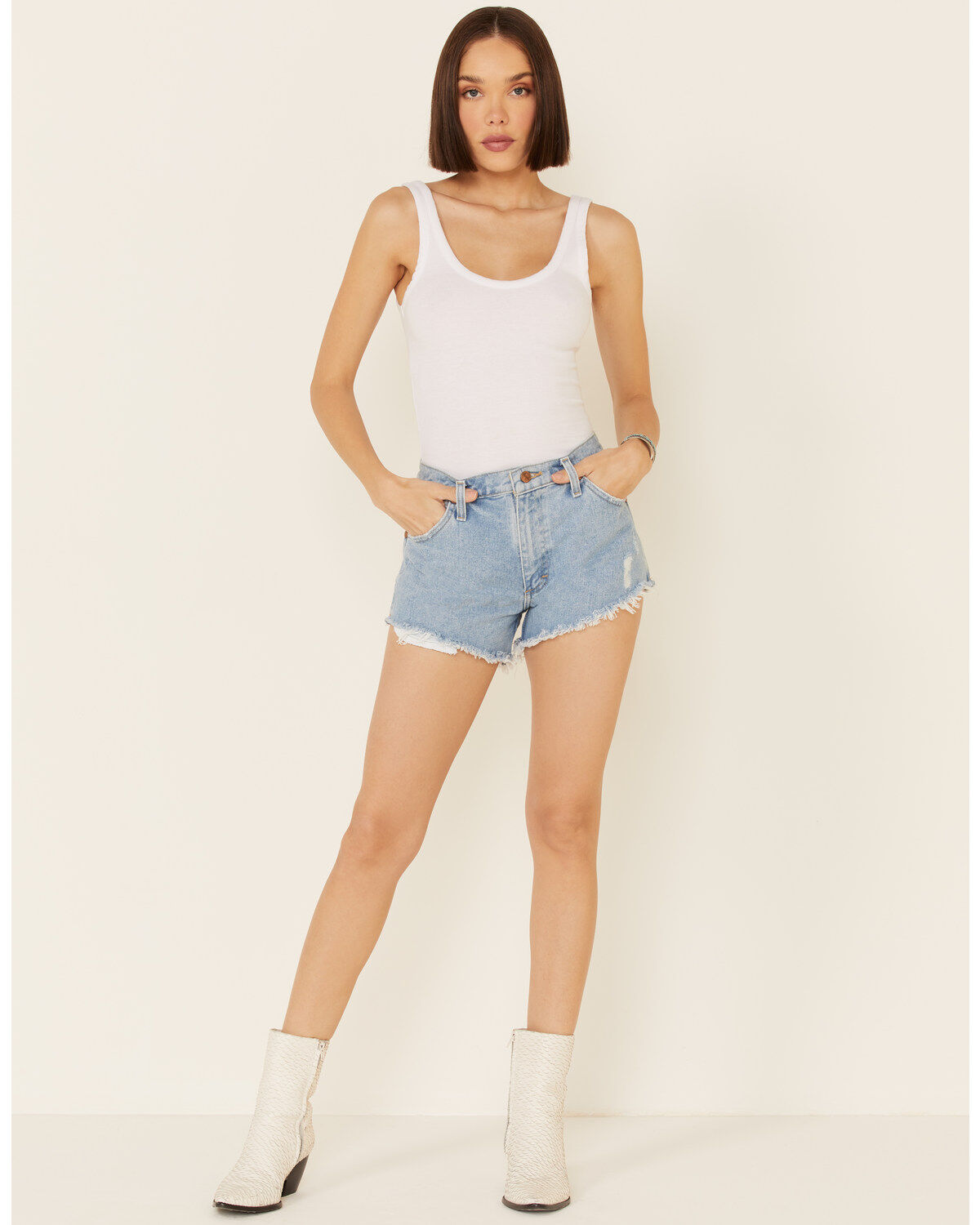 Wrangler Modern Women's High Rise Denim Reworked Shorts