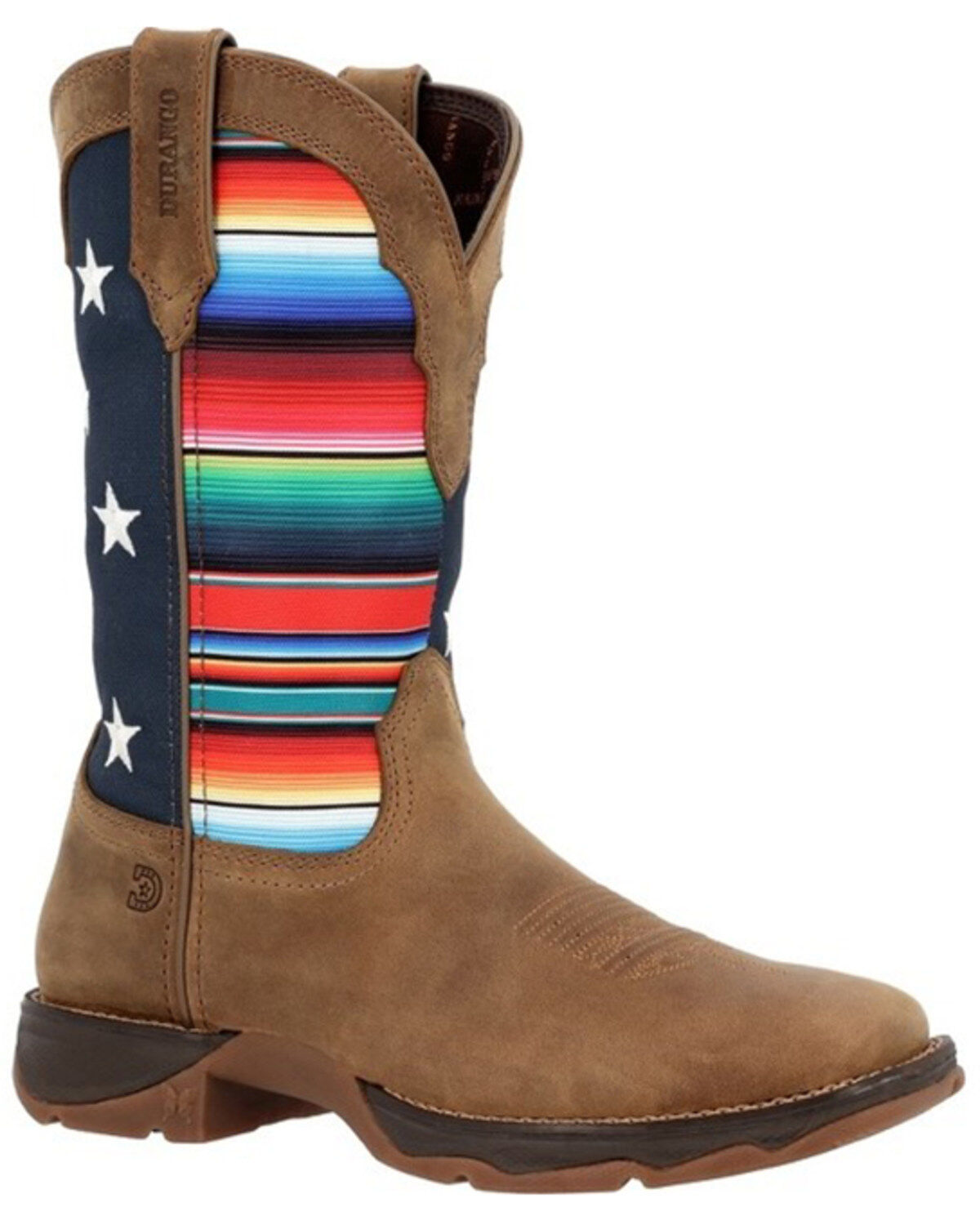 Durango Women's Lady Rebel® American Flag Serape Work Boots - Square Toe
