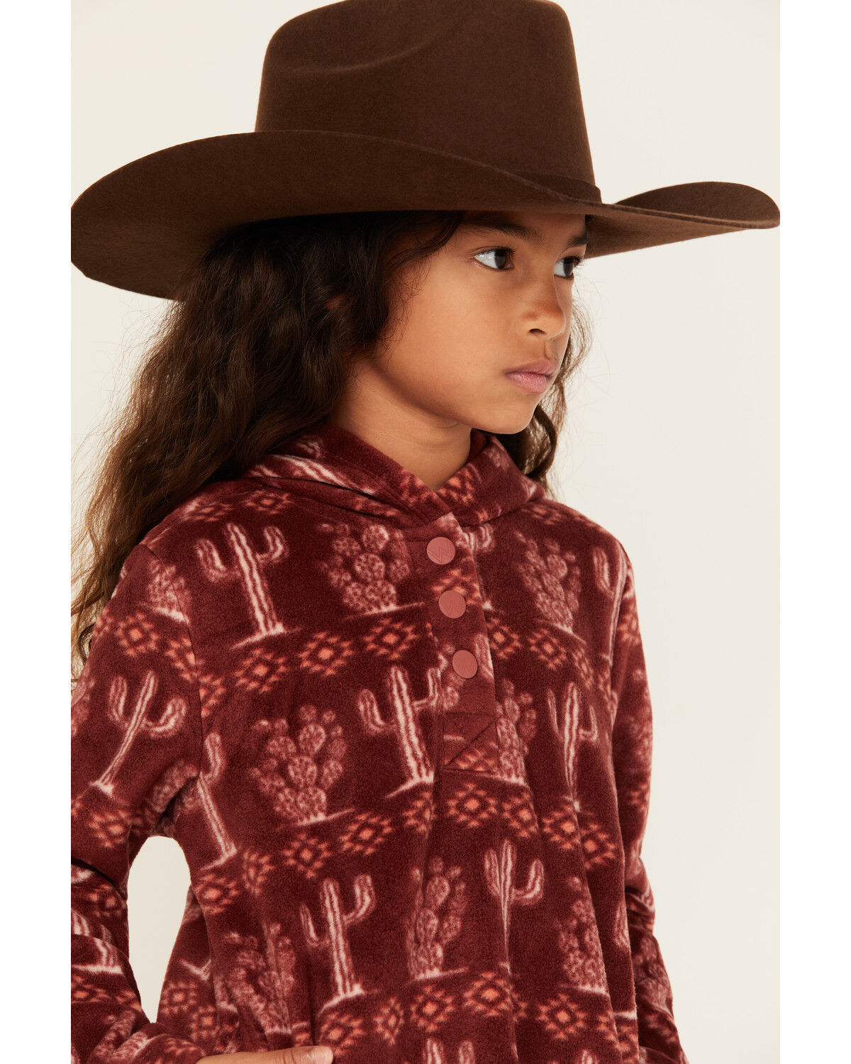 Wrangler Girls' Cacti Hooded Pullover