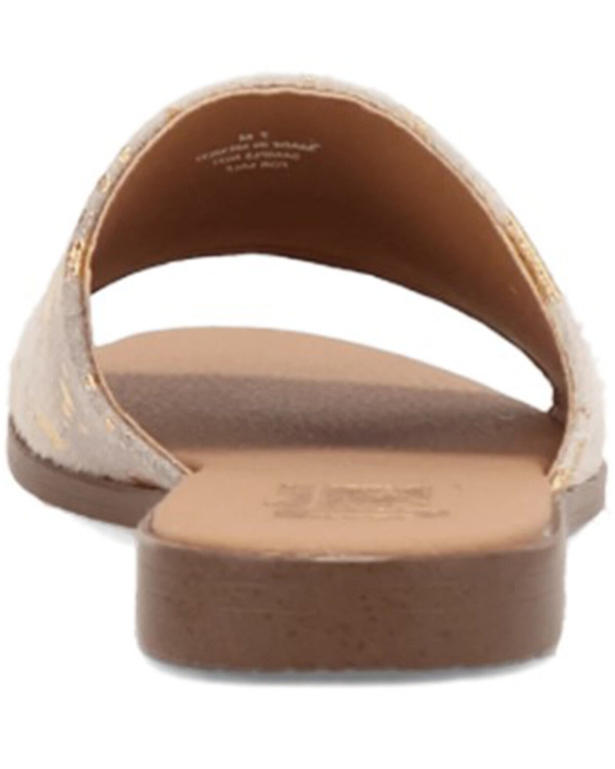 Dingo Women's Metallic Hairon Moo Moo Sandals