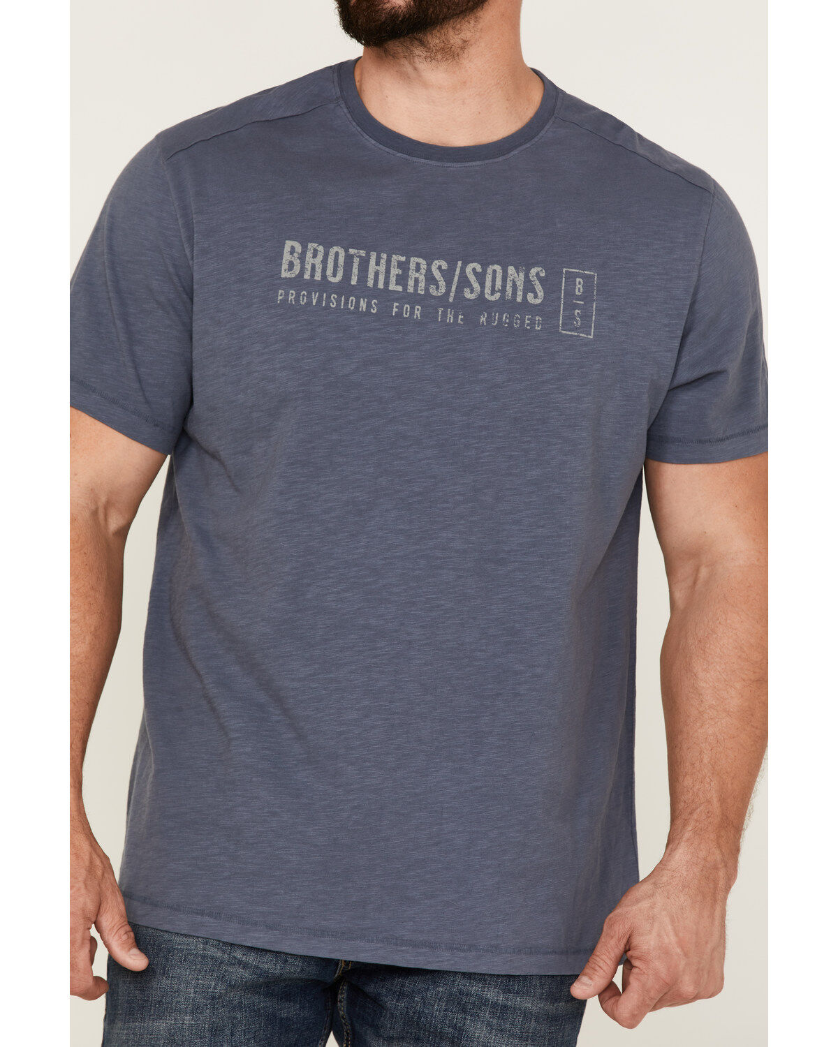 Brothers and Sons Men's Mercantile Weathered Slub Graphic Short Sleeve T-Shirt