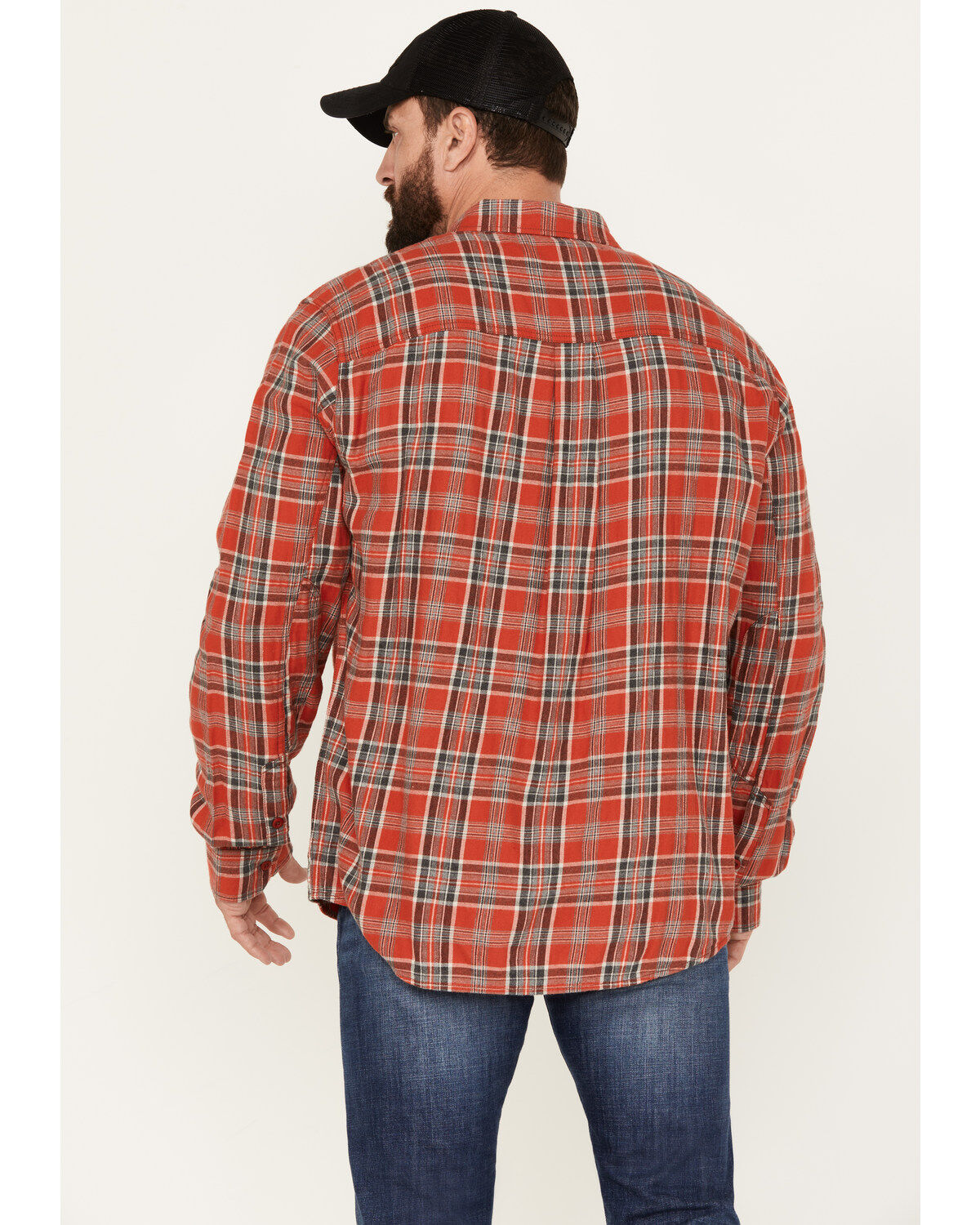 Brothers and Sons Men's Plaid Long Sleeve Button-Down Western Flannel Shirt