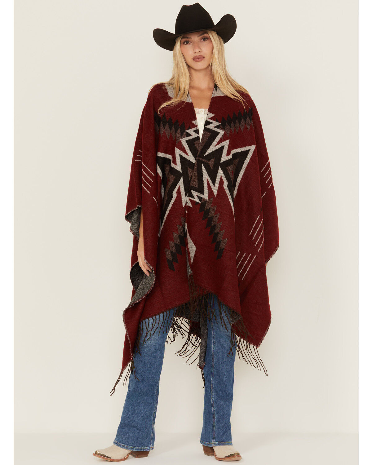 Idyllwind Women's McDowell Southwestern Print Fringe Shawl