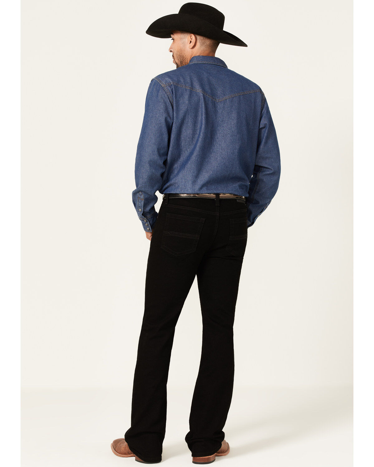 Cody James Men's Night Rider Black Wash Slim Bootcut Stretch Denim Jeans