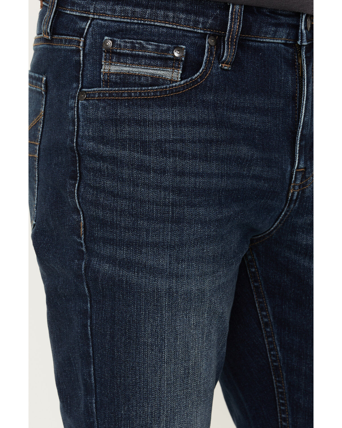 Brothers and Sons Men's Diamond Back Dark Wash Stretch Slim Straight Jeans