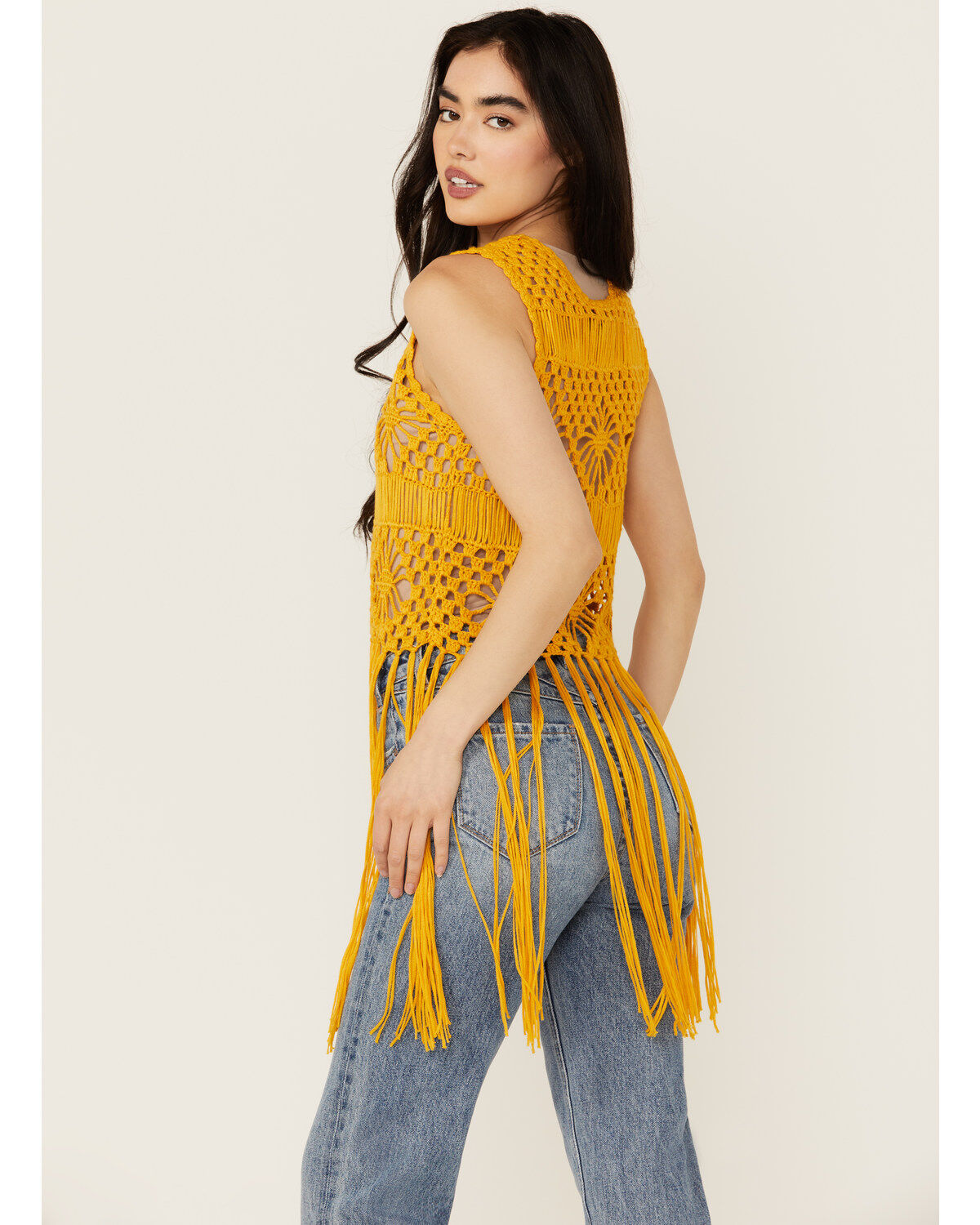 Rock & Roll Denim Women's Crochet Vest