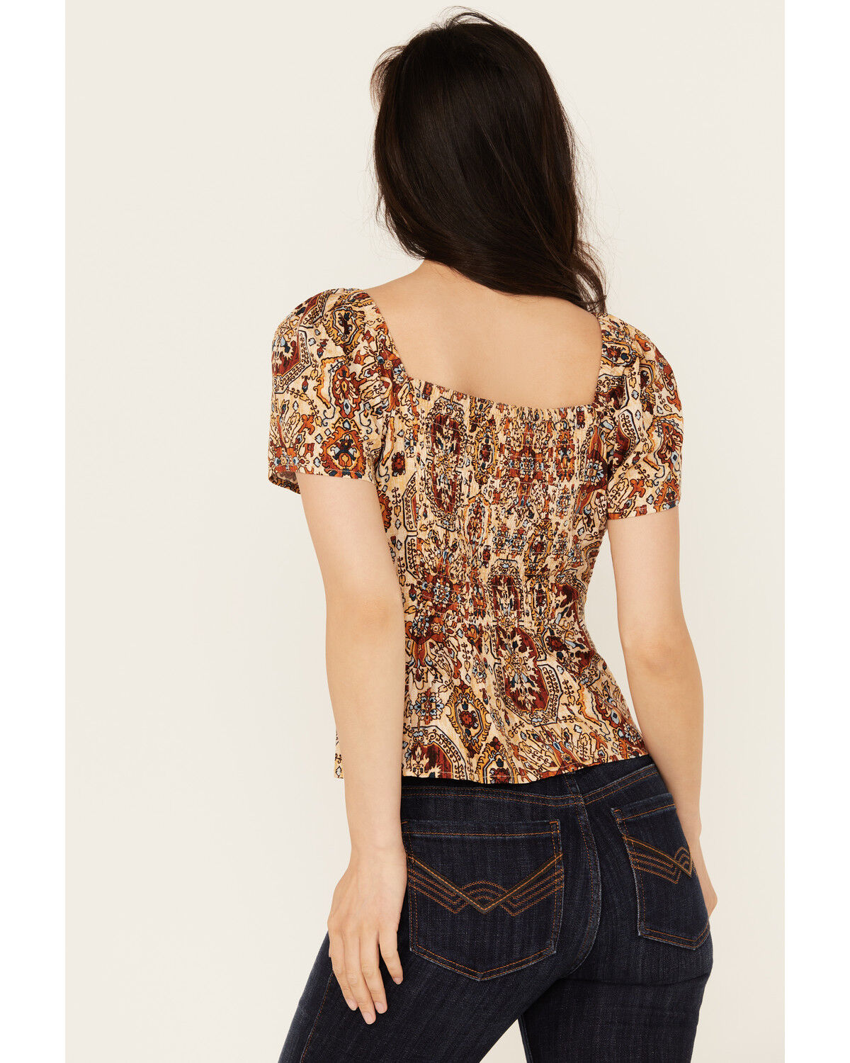 Idyllwind Women's Slaydon Tapestry Print Short Sleeve Shirt