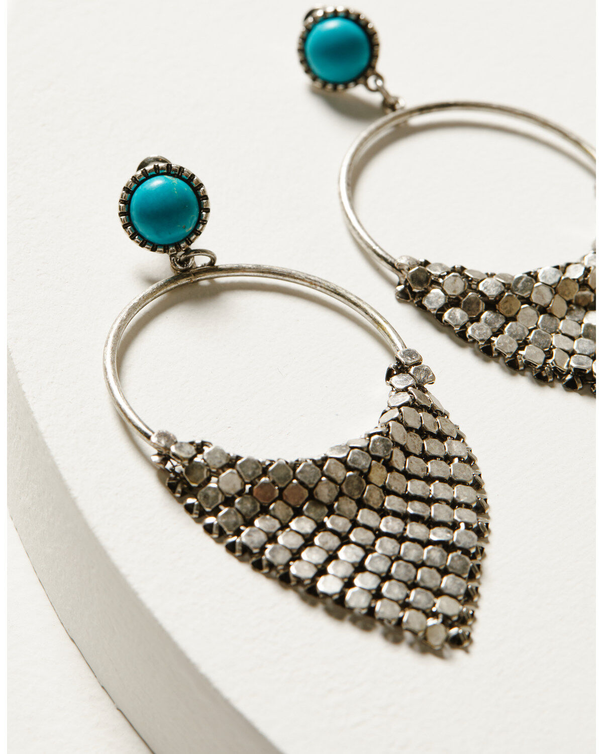 Shyanne Women's Moonbeam Triangle Chain Earrings
