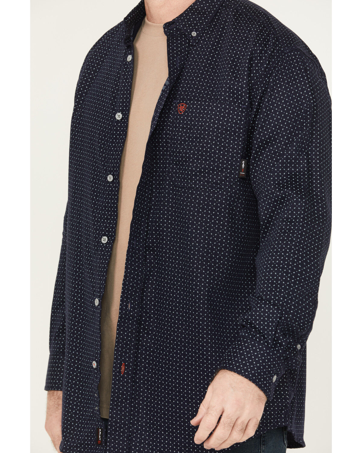 Ariat Men's FR Lever Printed Long Sleeve Button-Down Work Shirt