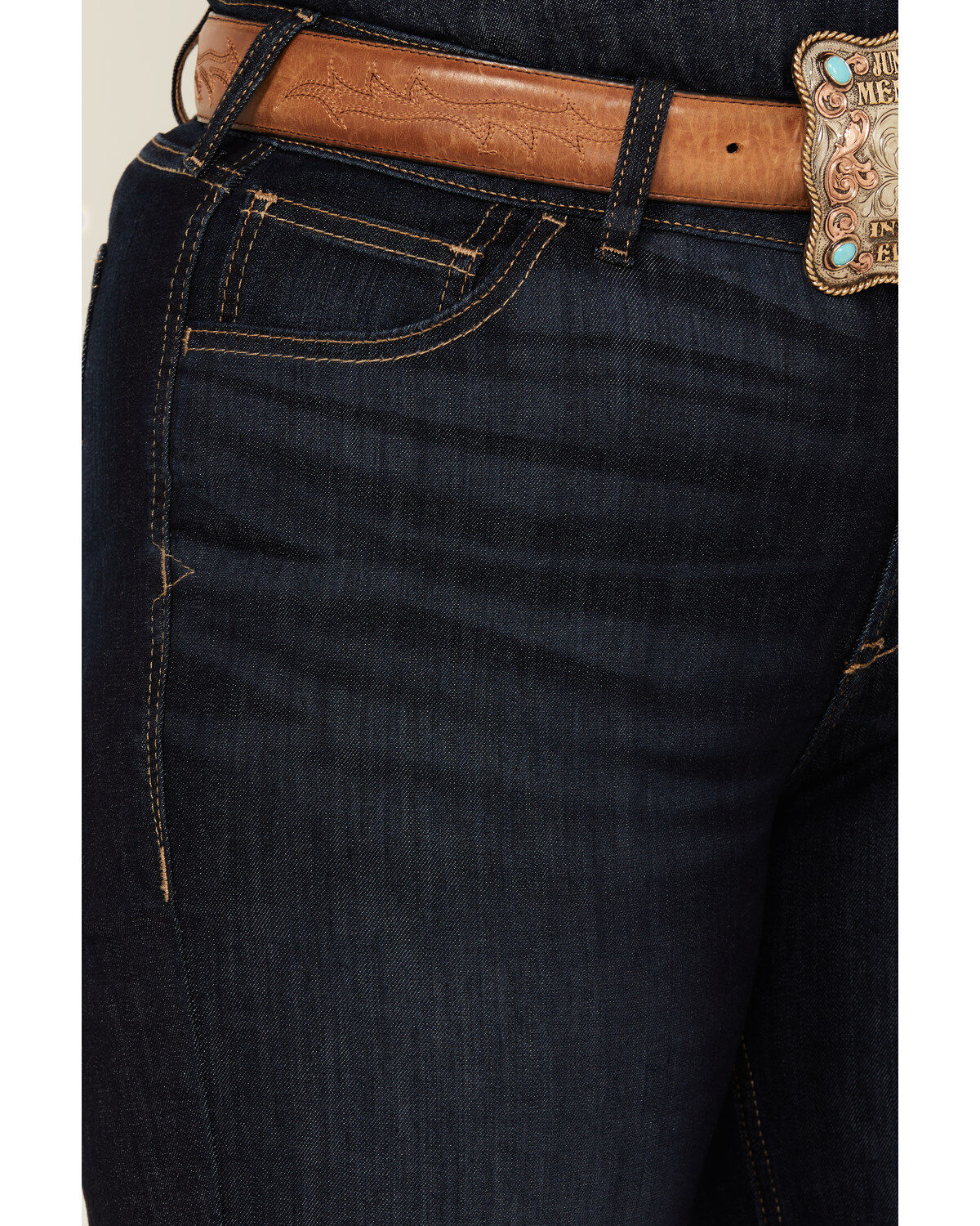 Ariat Women's R.E.A.L. Dark Wash Ophelia Prefect Rise Trouser Denim Jeans - Plus