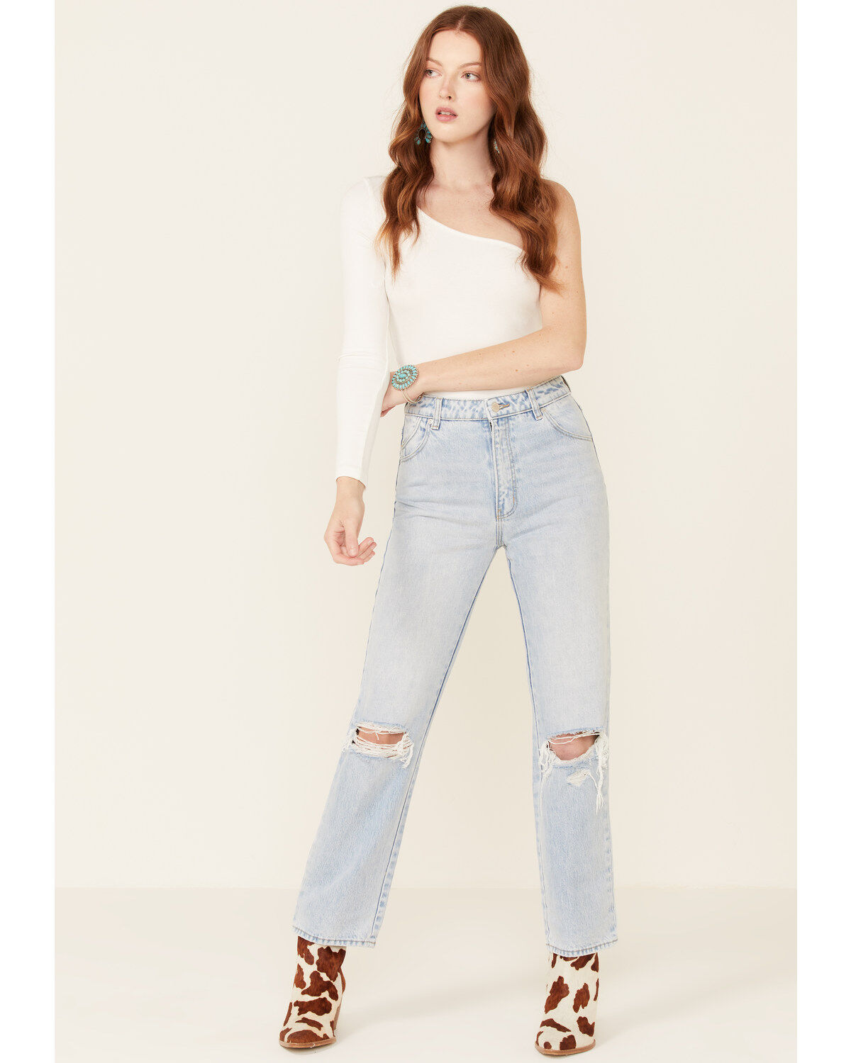 Rolla's Women's Sunbleach Originals Straight Leg Jeans