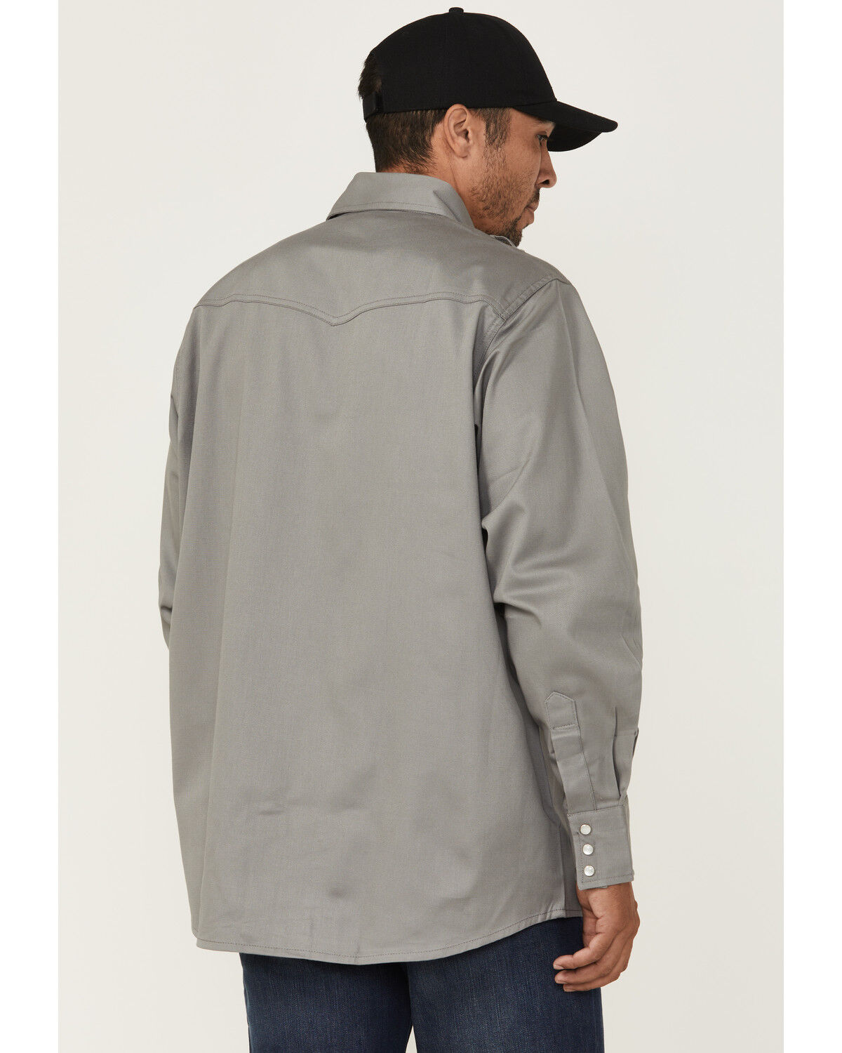 Forge Workwear Men's FR Solid Long Sleeve Snap Work Shirt