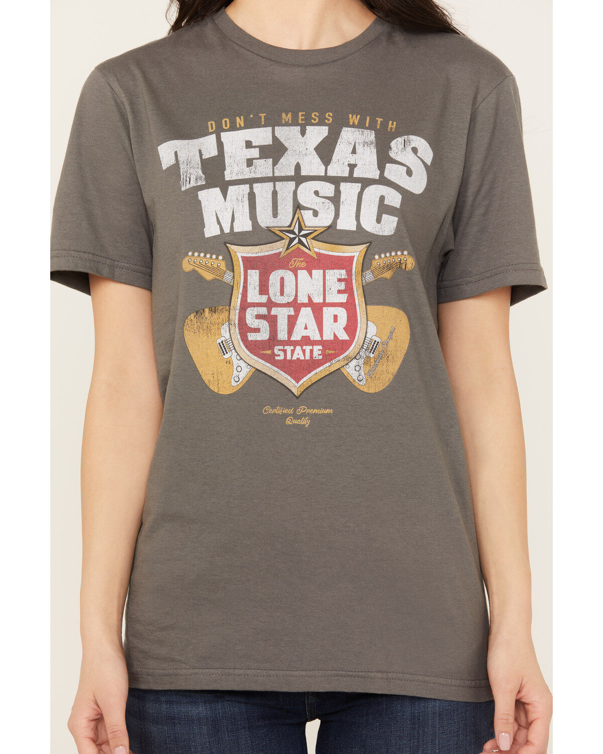 Bohemian Cowgirl Women's Don't Mess With Texas Lone Star Short Sleeve Graphic Tee
