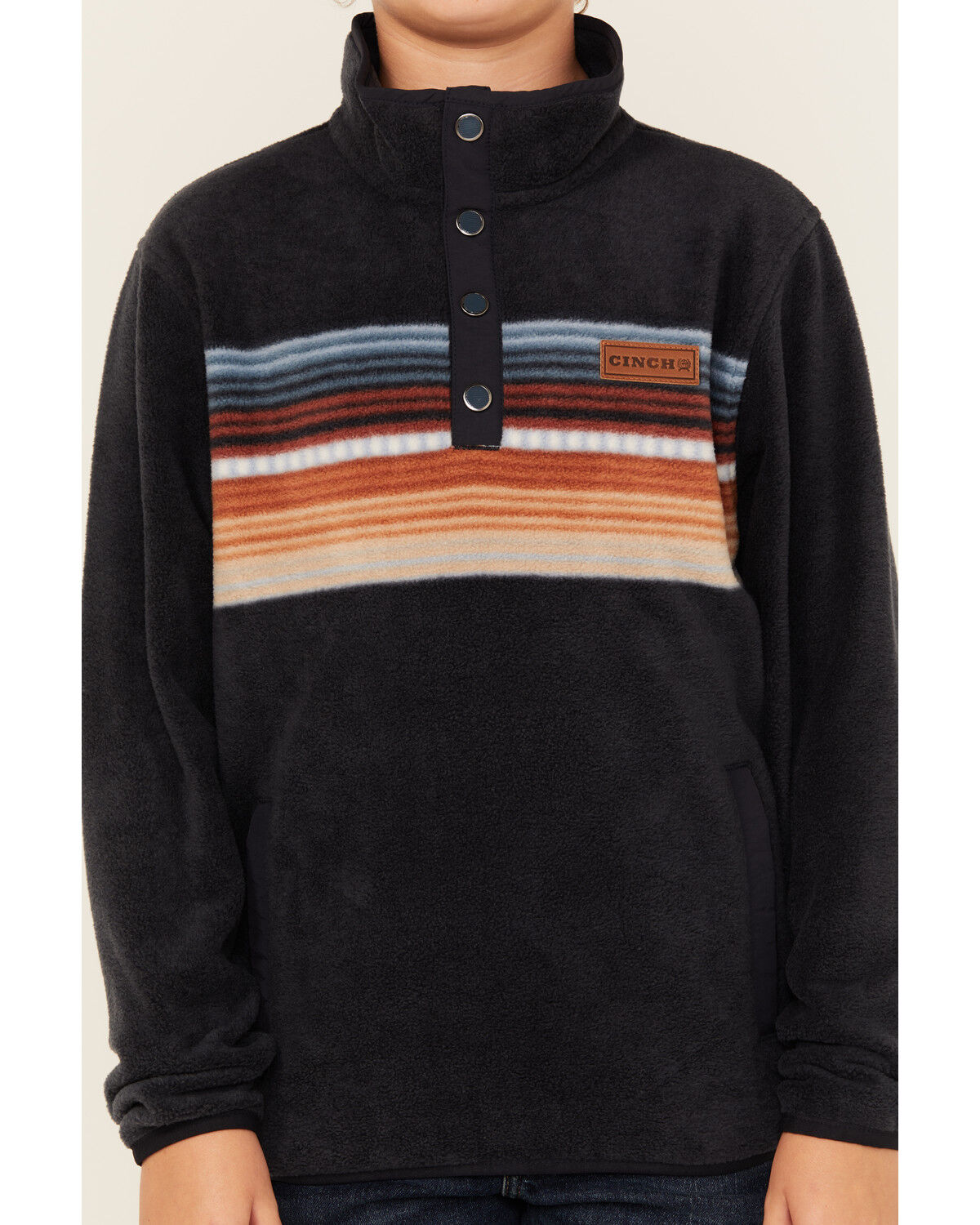 Cinch Boy's Striped Polar Fleece Pullover
