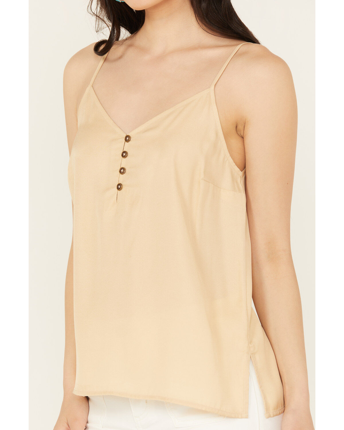 Cleo + Wolf Women's Henley Silk Cami