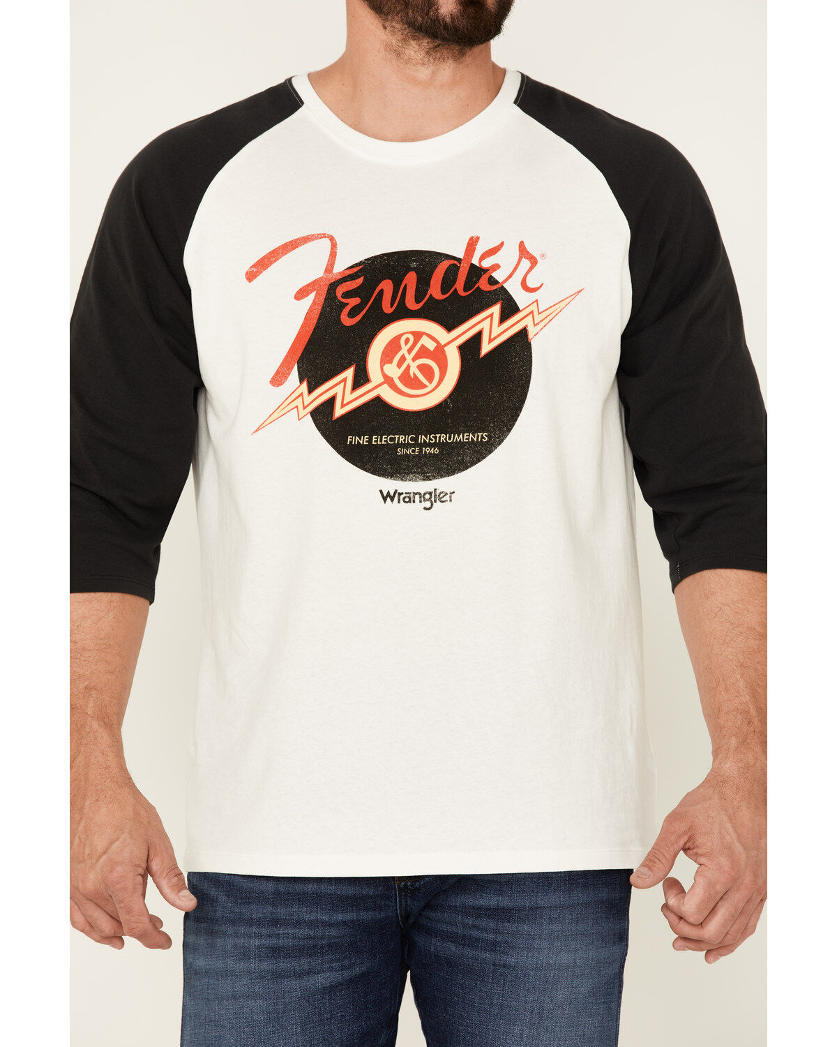 Wrangler X Fender Men's Vinyl Music Disc Vintage Graphic T-Shirt