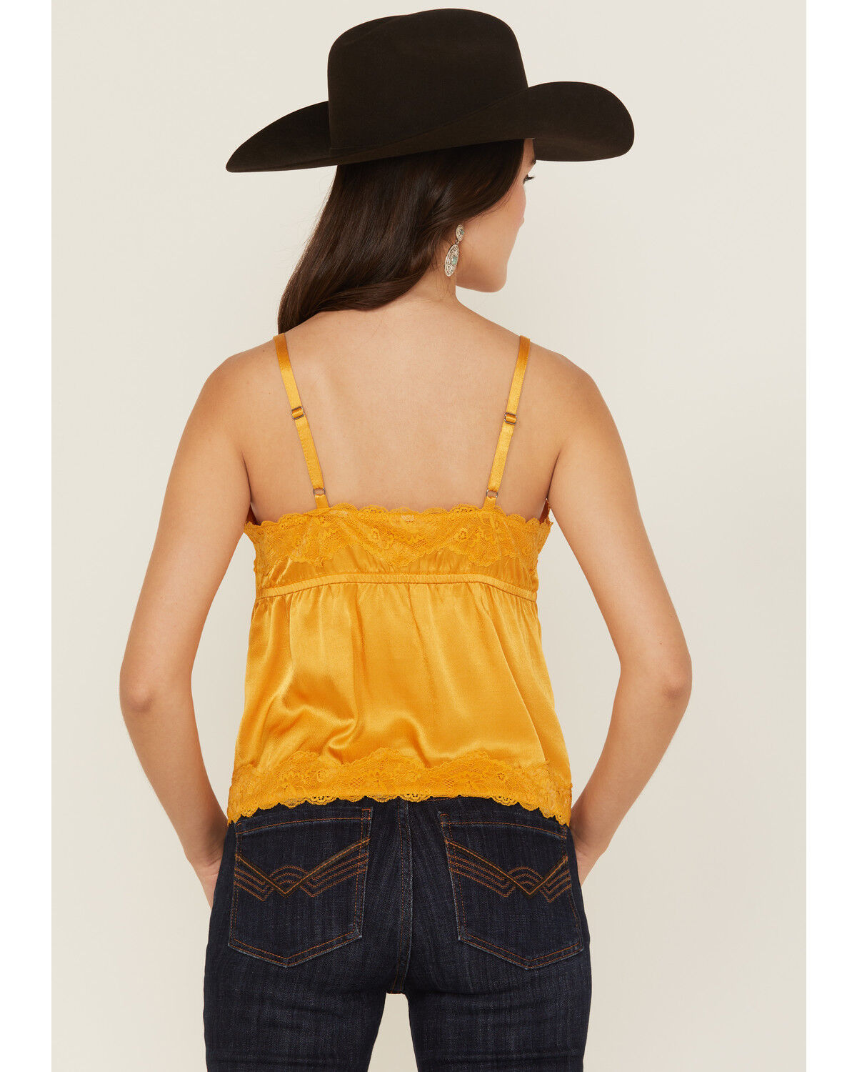 Shyanne Women's Lace Trim Satin Cami