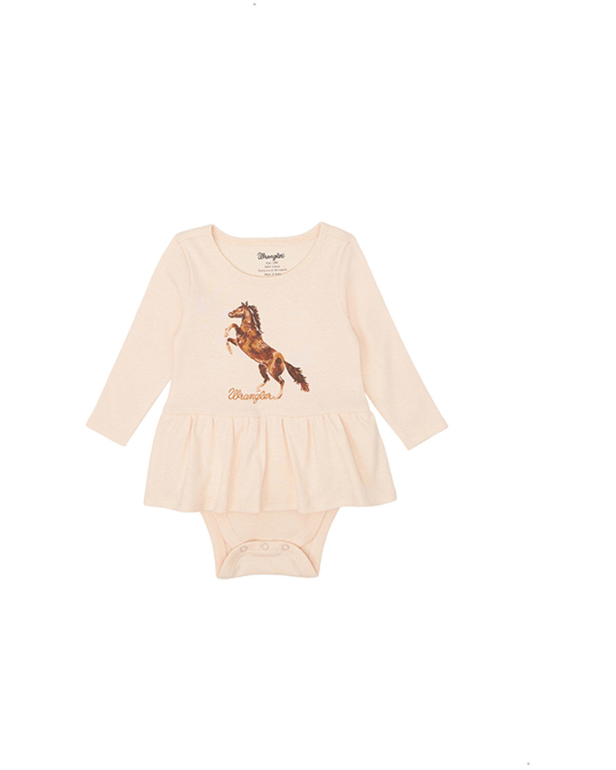 Wrangler Infant Girls' Horse Long Sleeve Snap Onesie