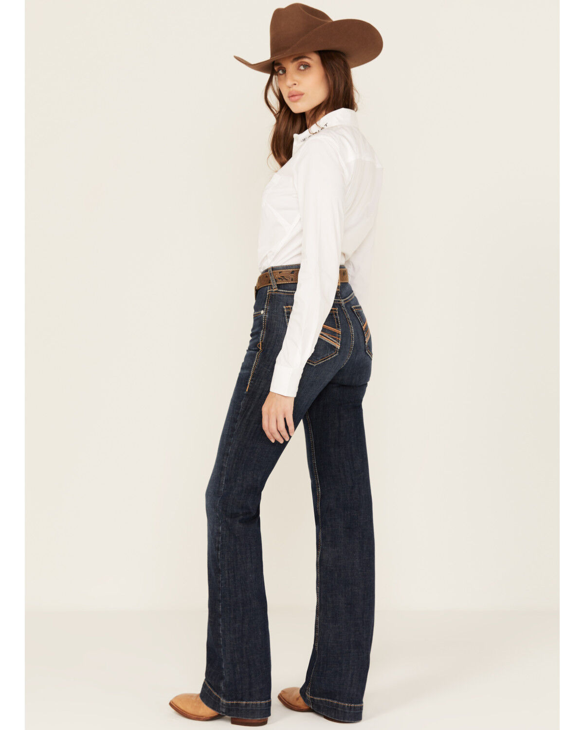 Ariat Women's Kimber Dark Wash High Rise Slim Trouser Stretch Denim Jeans