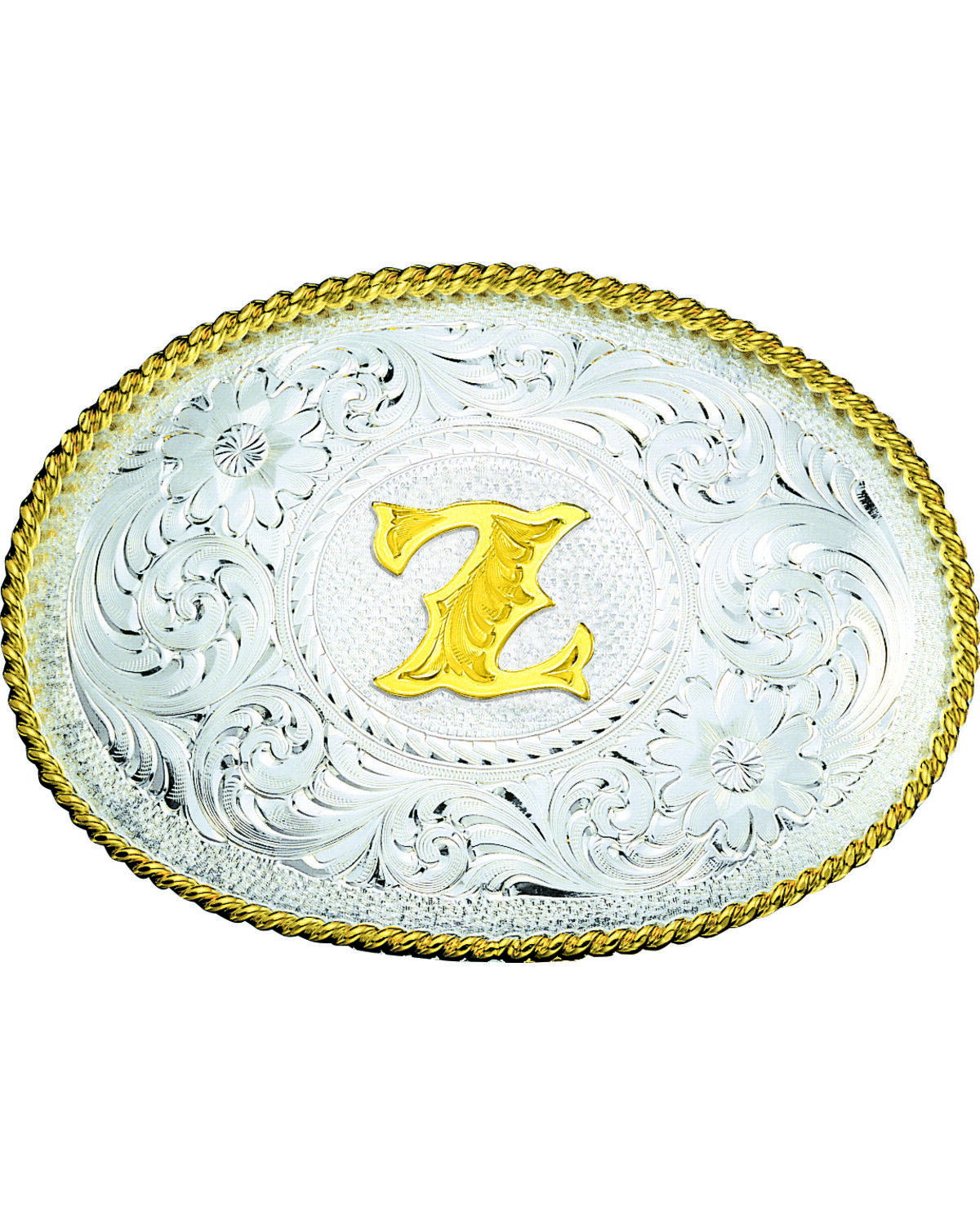 Montana Silversmiths Engraved Initial Z Western Belt Buckle