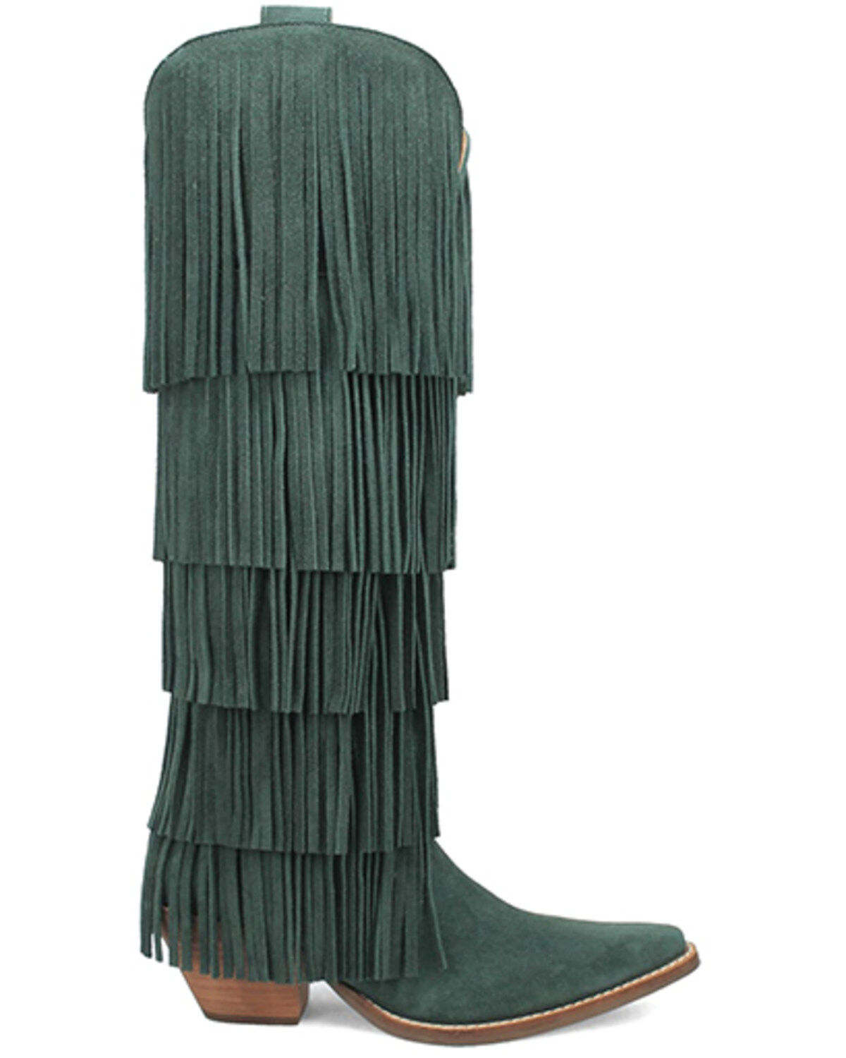 Dingo Women's Wild Child Suede Fringe Tall Western Boots - Snip Toe