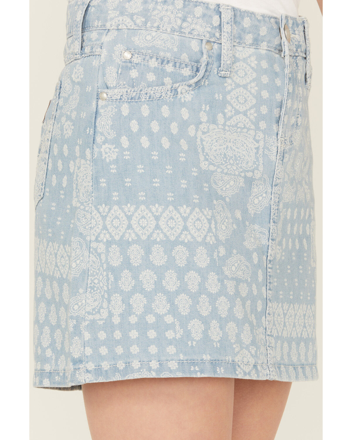 Wrangler Girls' Bandana Print Denim Skirt