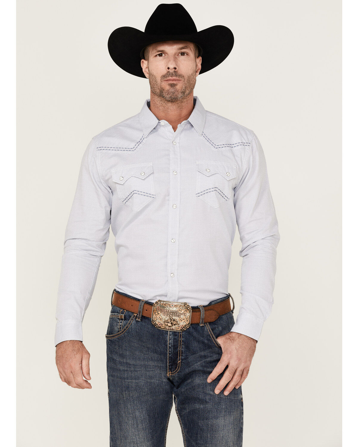 Cody James Men's Sand Creek Tonal Solid Long Sleeve Snap Western Shirt - Big & Tall