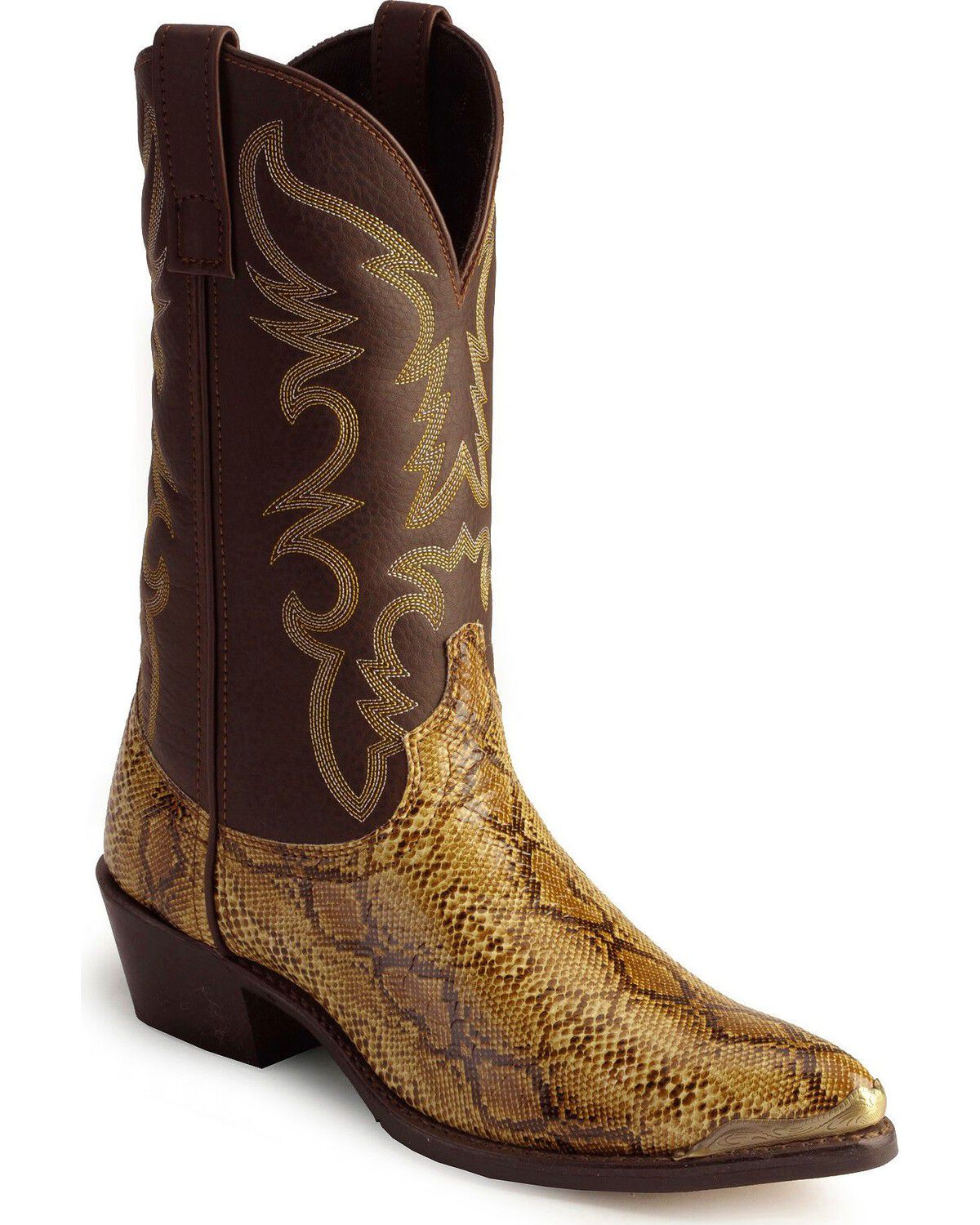Laredo Men's Python Print Western Boots - Round Toe