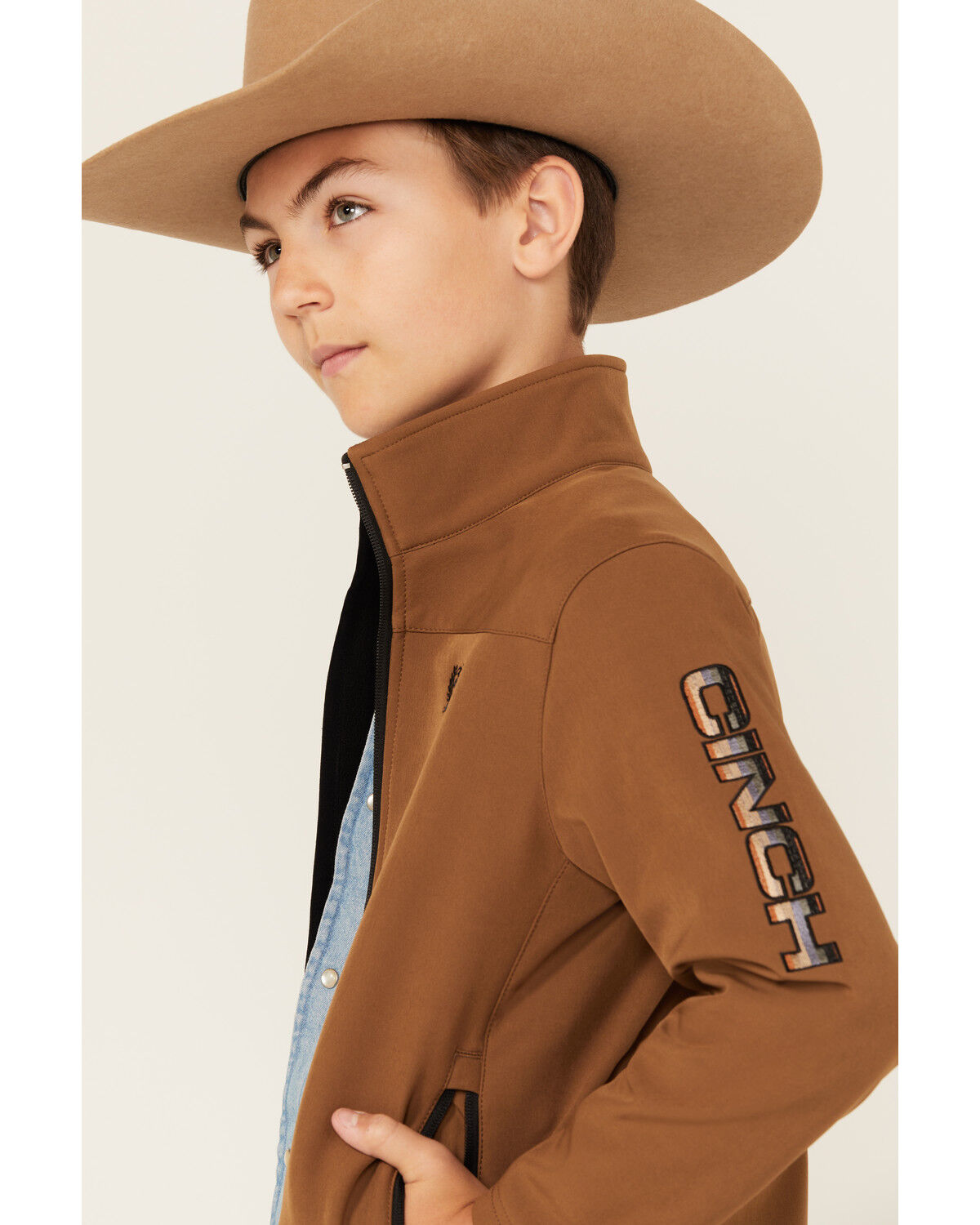 Cinch Boys' Logo Bonded Softshell Jacket