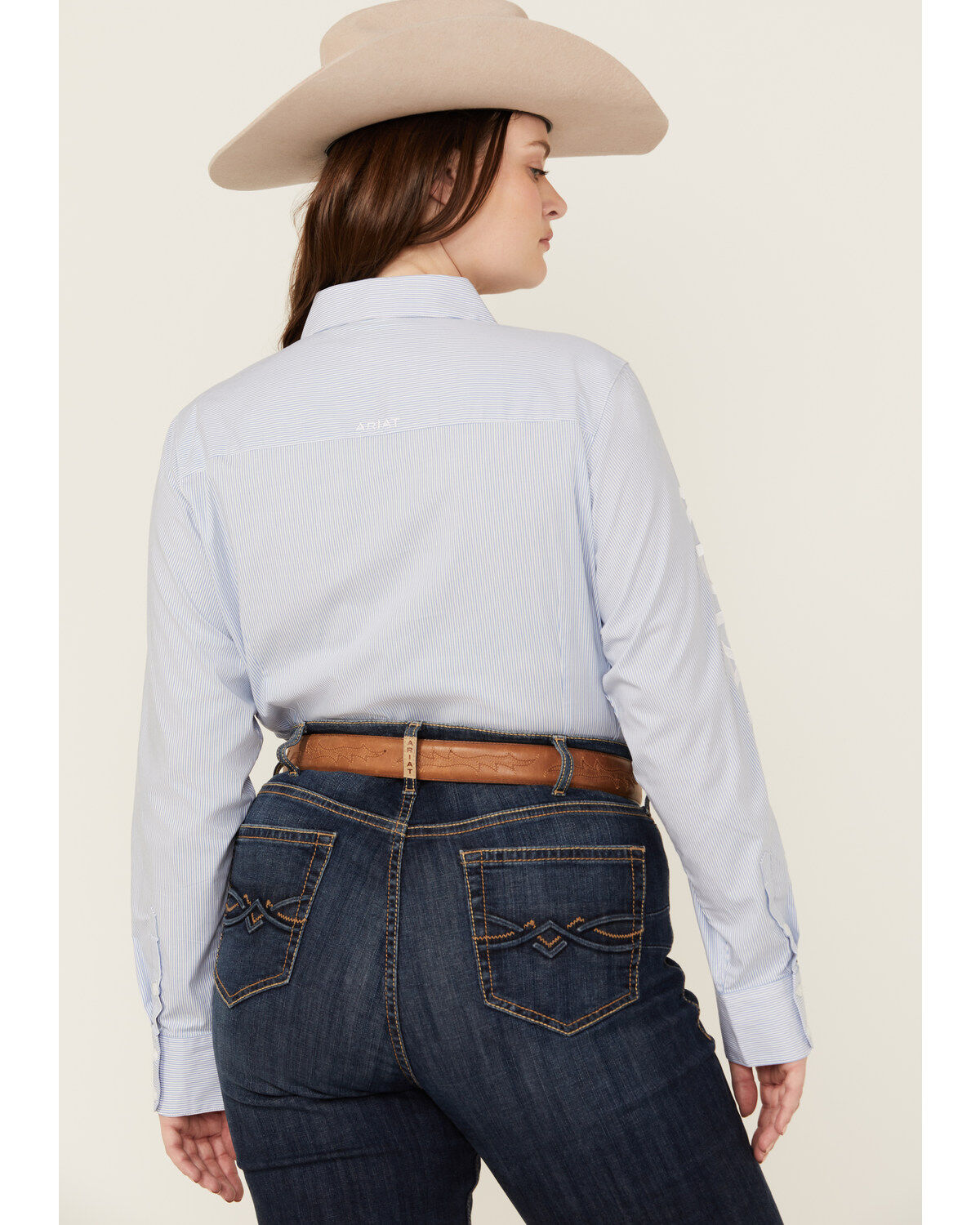 Ariat Women's R.E.A.L Striped Team Kirby Long Sleeve Button-Down Stretch Western Shirt - Plus