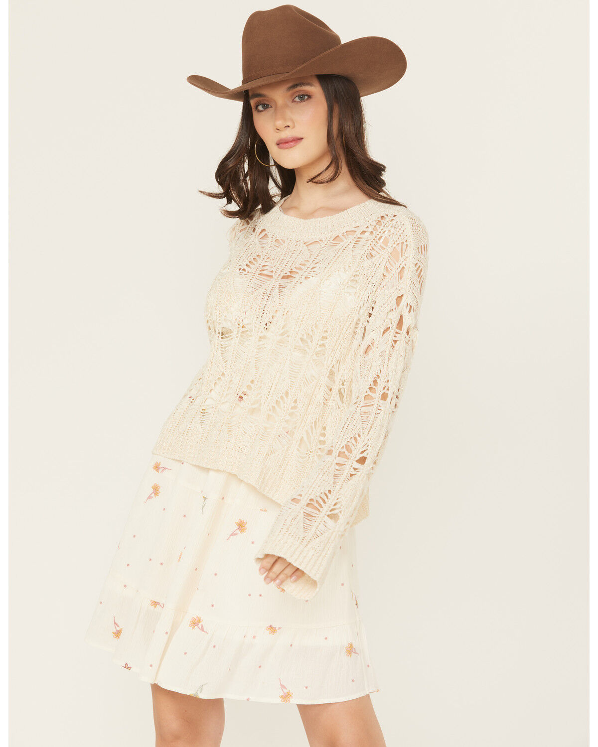 Rock & Roll Denim Women's Open Knit Sweater