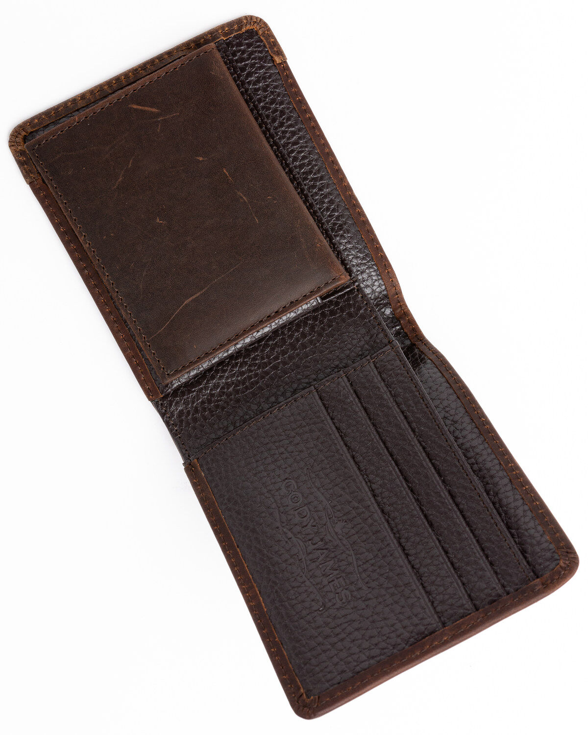Cody James Men's Stitched Bi-Fold Leather Wallet