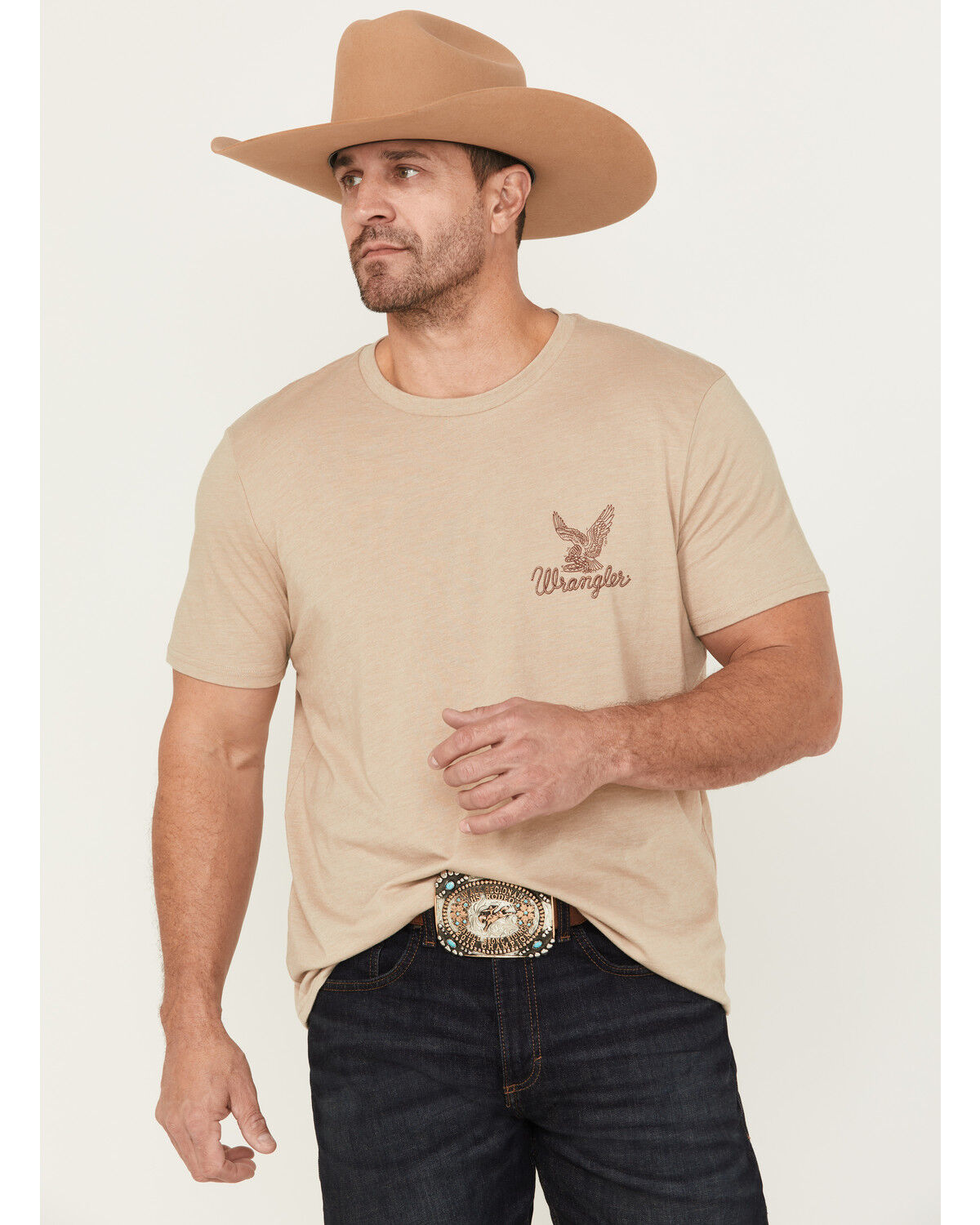Wrangler Men's Eagle And Snake Logo Short Sleeve Graphic T-Shirt