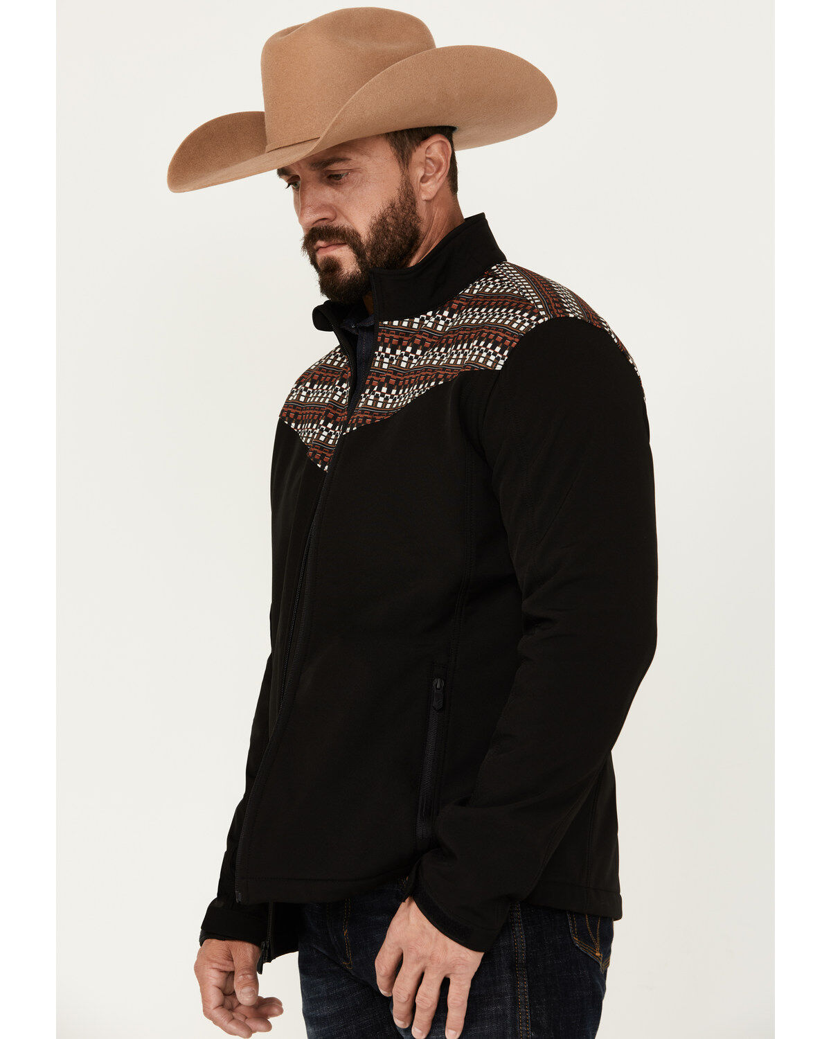 RANK 45® Men's Geo Print Yoke Softshell Jacket