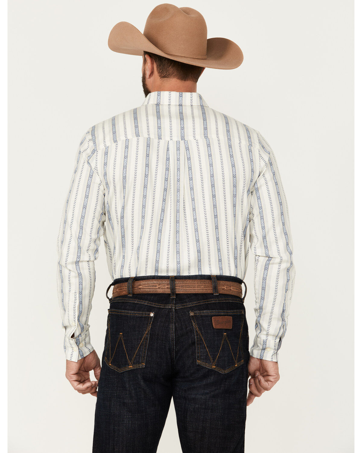 Cody James Men's Southwestern Striped Print Long Sleeve Button-Down Stretch Western Shirt