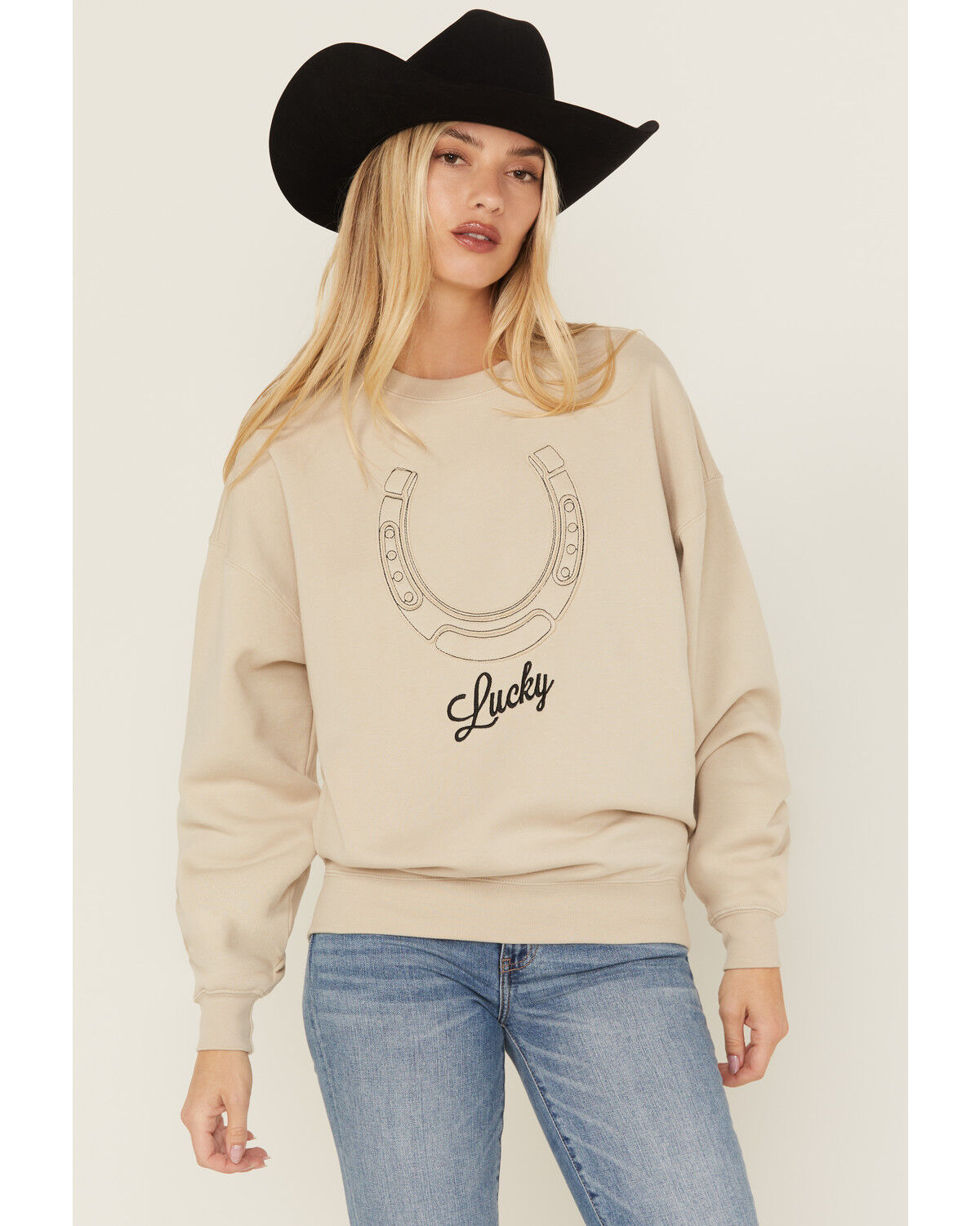 Youth in Revolt Women's Embroidered Lucky Crewneck Sweatshirt