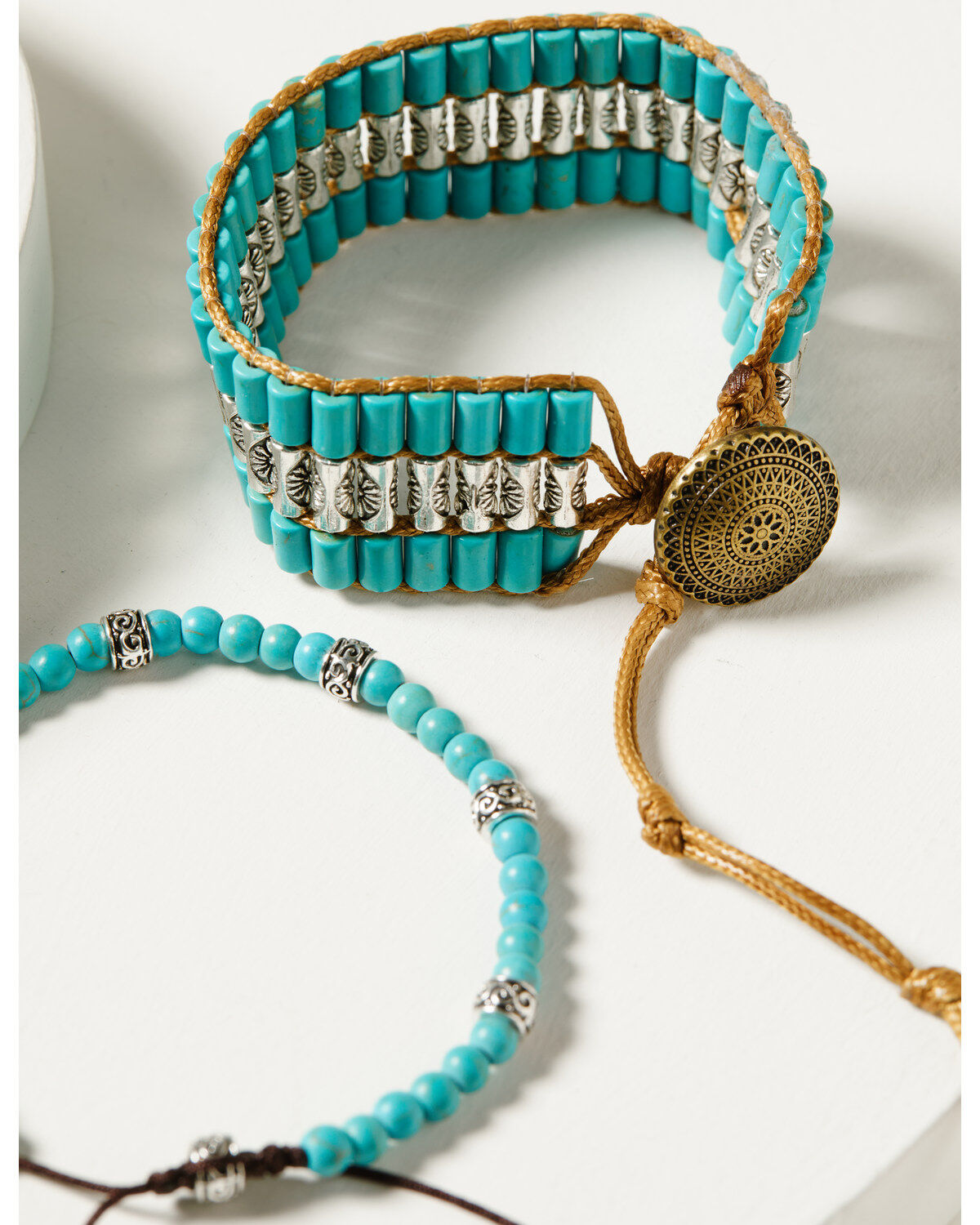 Shyanne Women's Beaded Pull Tie Bracelet Set - 2 Piece